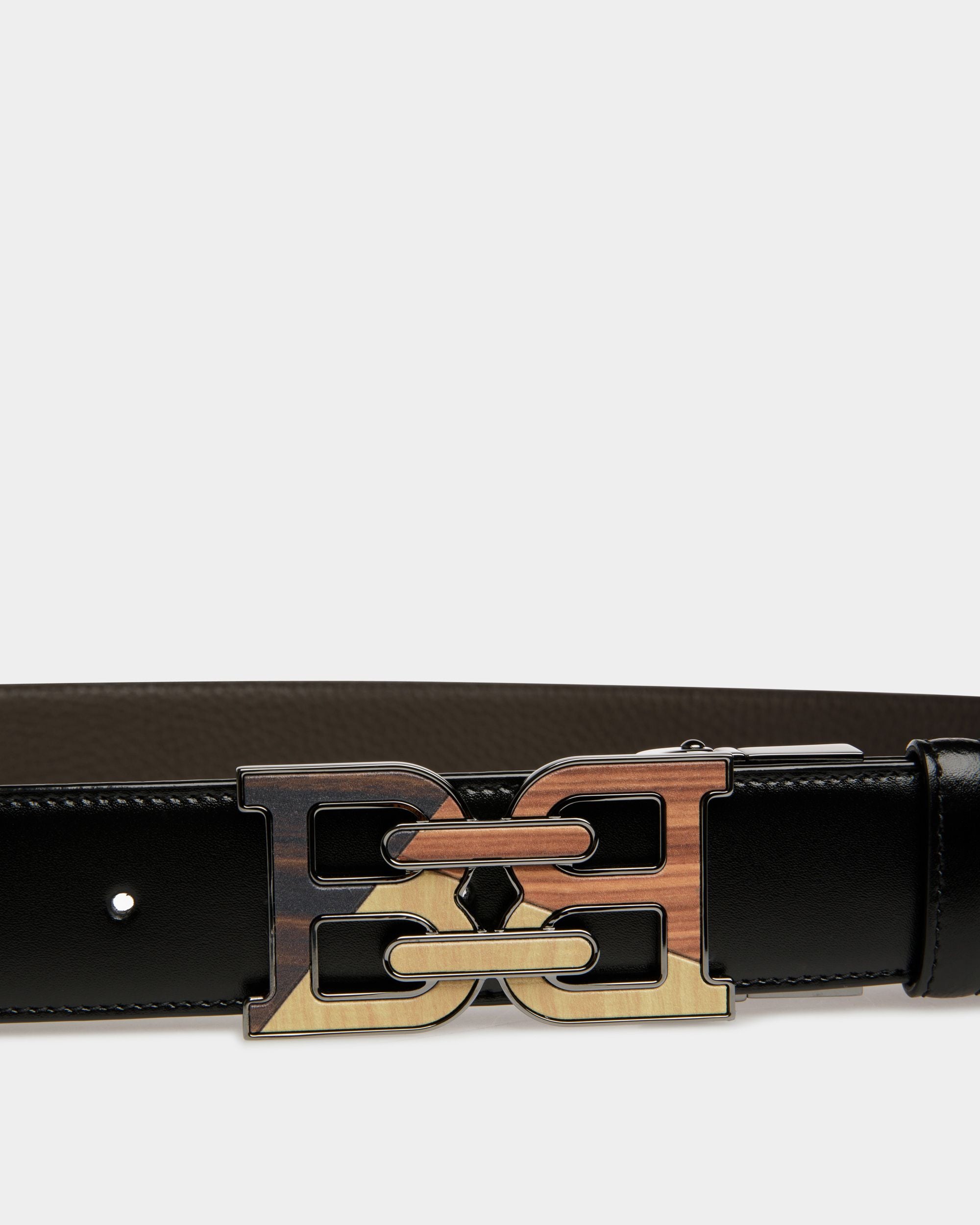 Bally Iconic Buckle Adjustable-Reversible Belt In Black Leather - Men's - Bally - 03