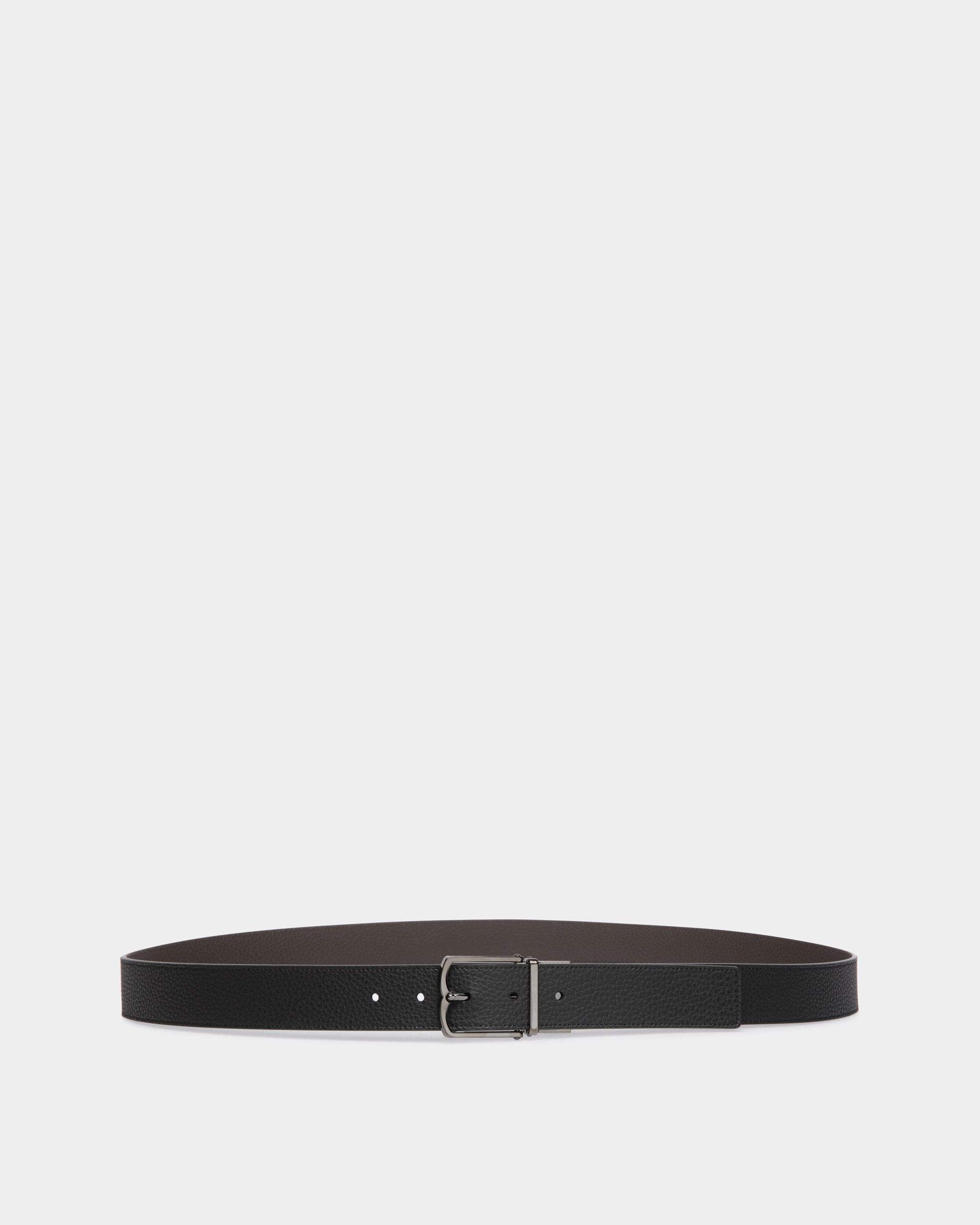 Dress Adjustable-Reversible Belt In Brown  Leather - Men's - Bally - 01