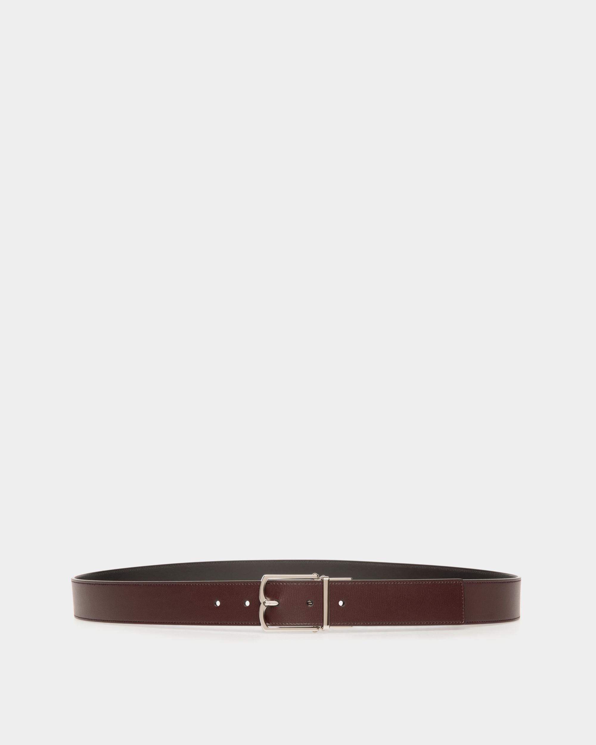 Cinturón Country 35 Mm Reversible Y Ajustable De Piel Marrón - Hombre - Bally - 01