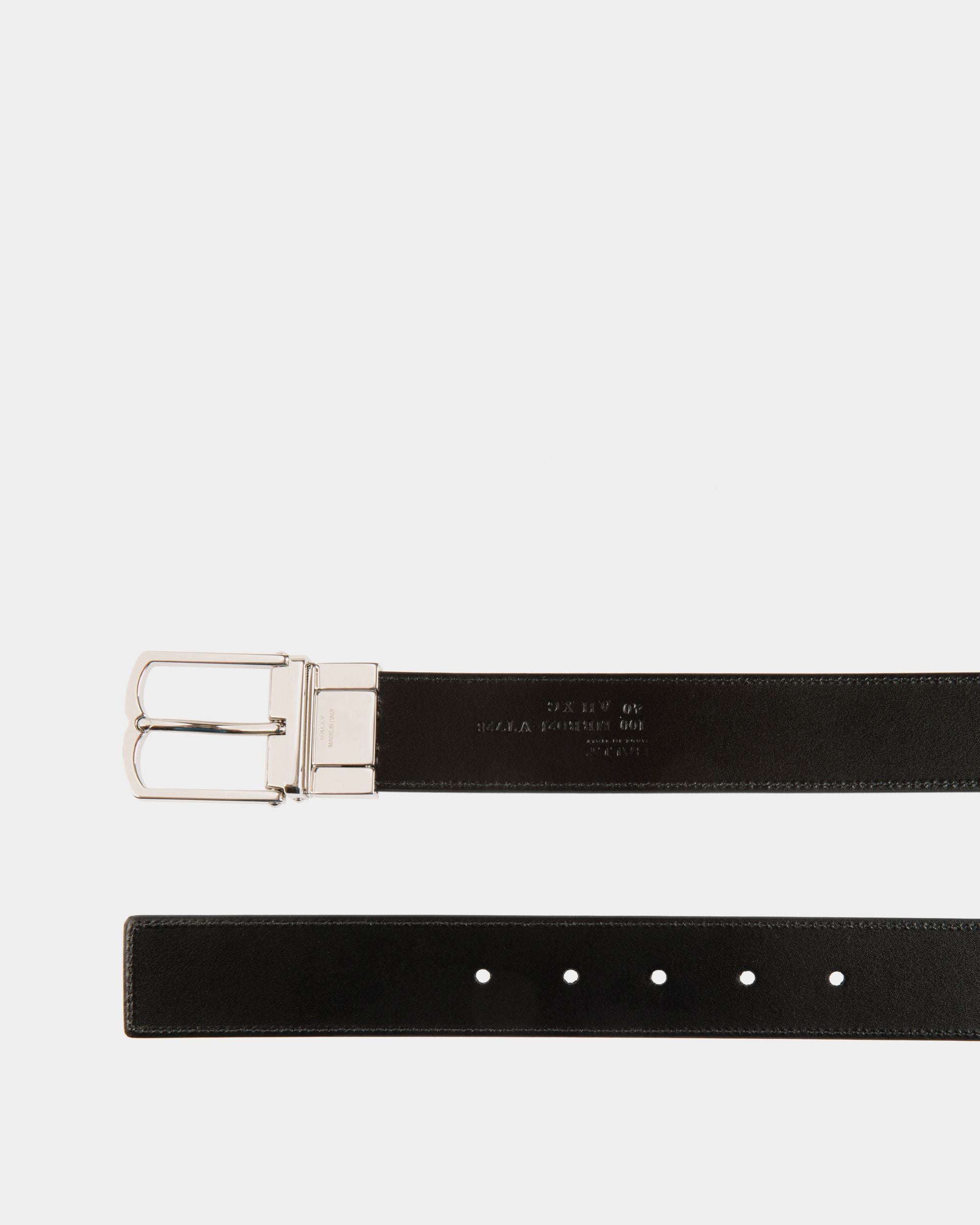 Cinturón Country 35 Mm Reversible Y Ajustable De Piel Marrón - Hombre - Bally - 02