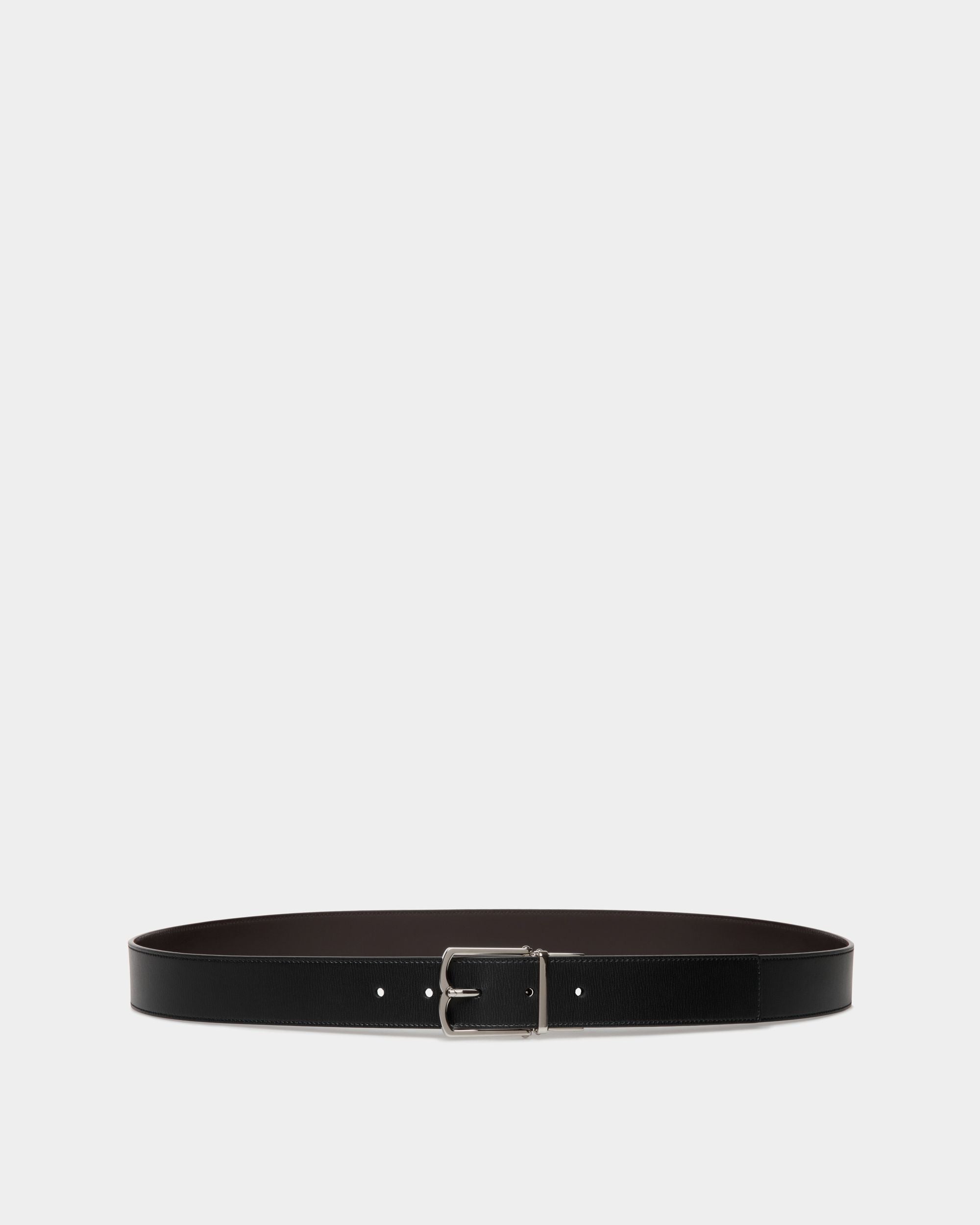 Country 35mm Reversible And Adjustable Belt In Black And Ebano Leather - Men's - Bally - 01