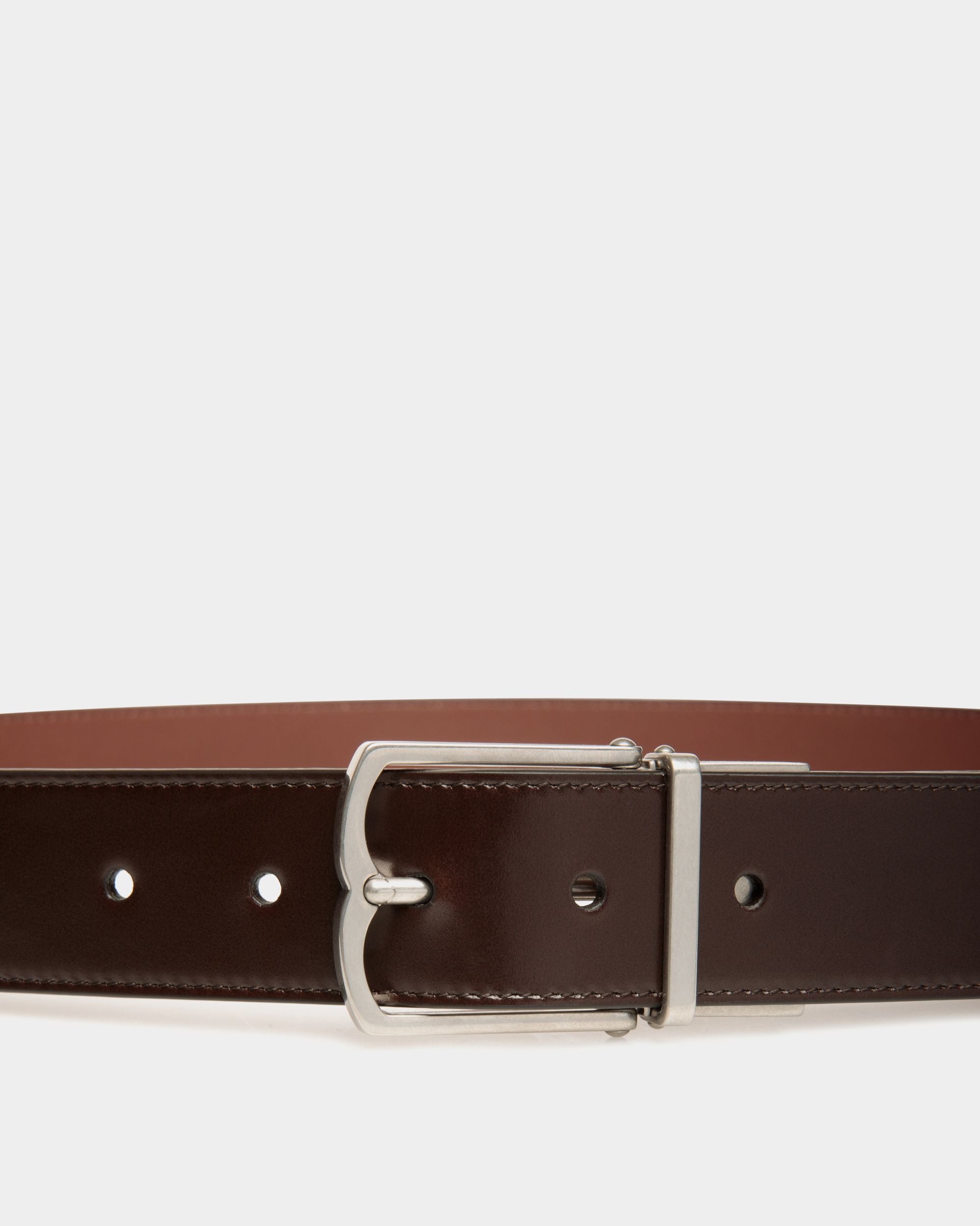 Cinturón Reversible Y Ajustable Country 35 Mm De Piel Ébano Y Marrón - Hombre - Bally - 03