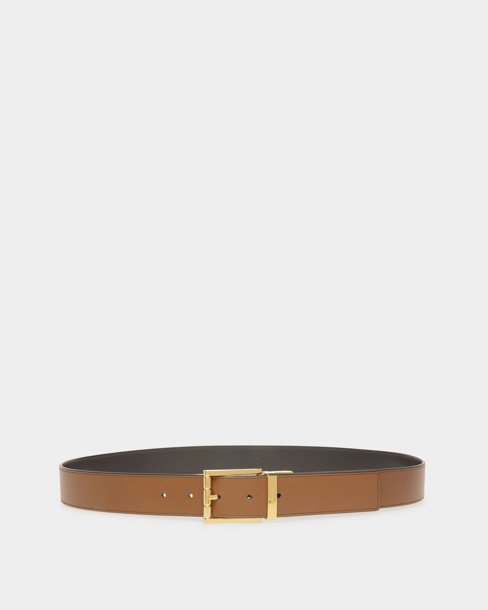 Astory 35mm Reversible And Adjustable Belt In Brown And Black Leather - Men's - Bally - 01