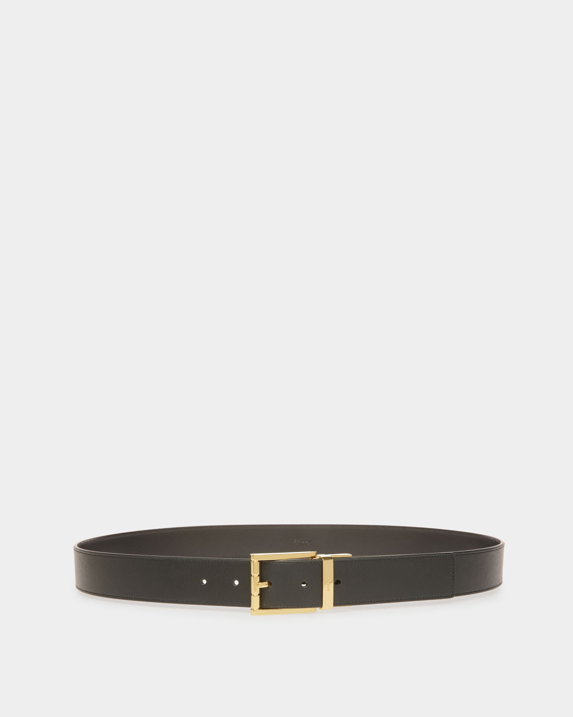 Dress Belt In Black Leather - Men's - Bally - 01