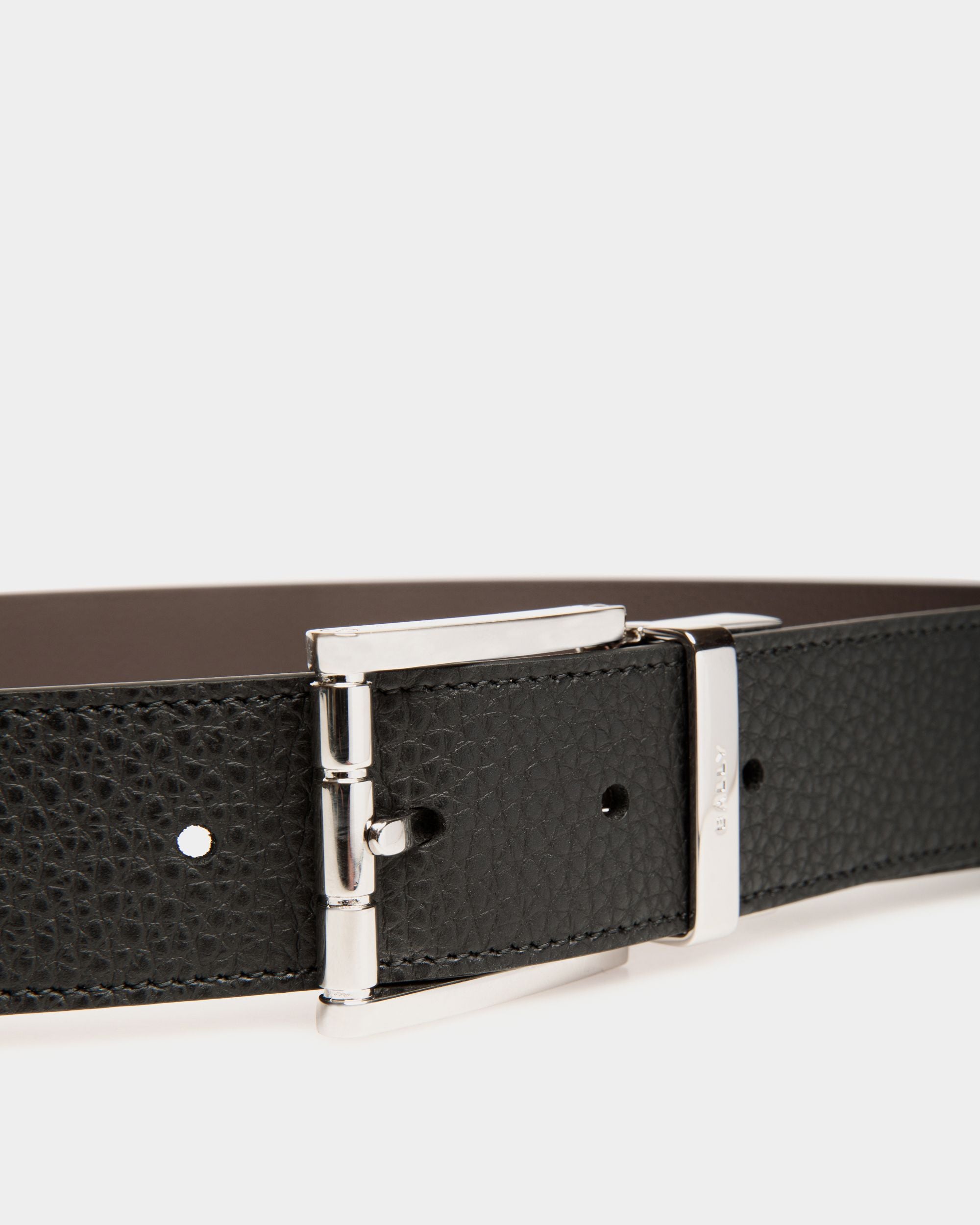 Astory 35mm Reversible And Adjustable Belt In Black And Brown Leather - Men's - Bally - 04