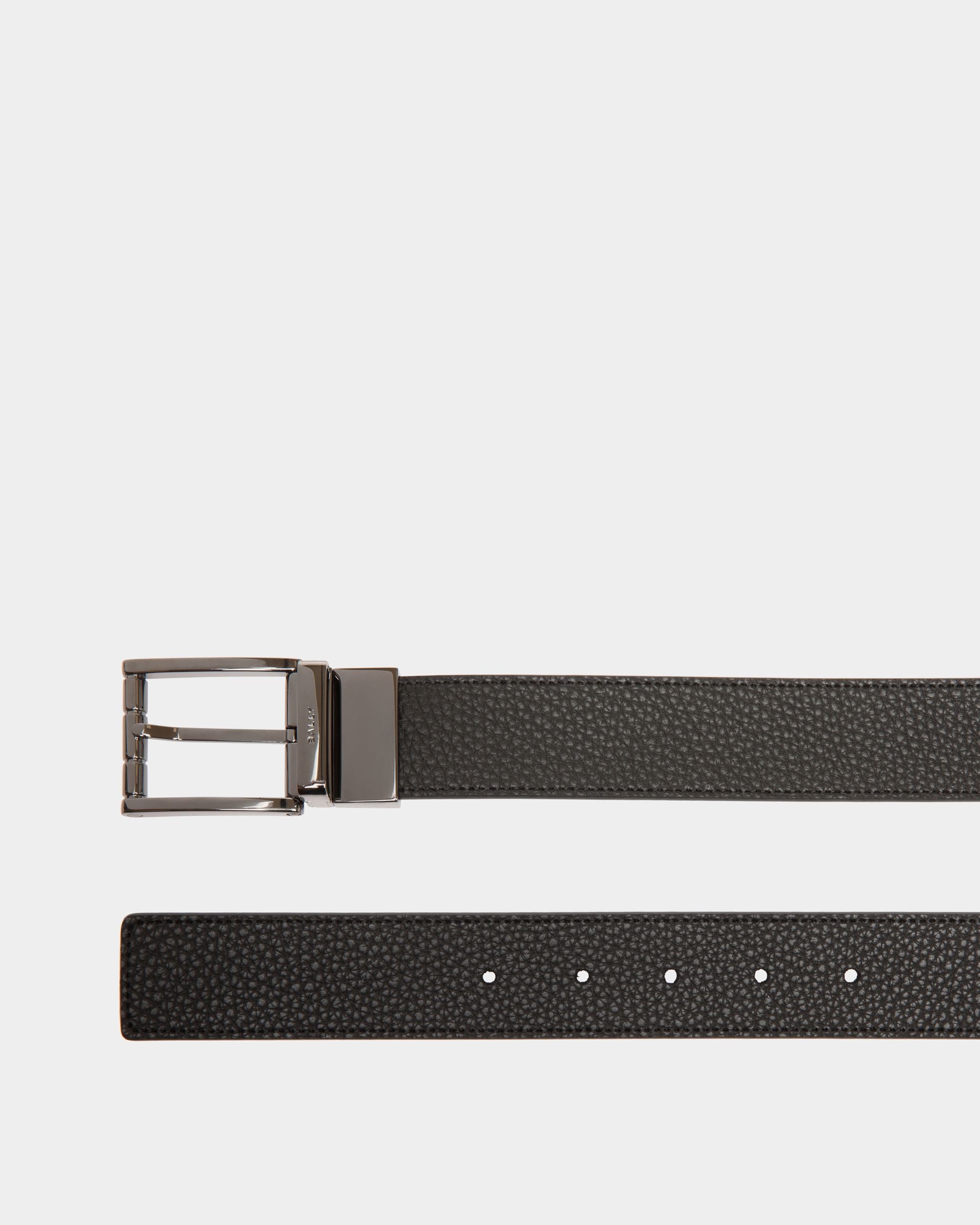 Cinturón Reversible Y Ajustable Astory 35 Mm De Piel Negra - Hombre - Bally - 02