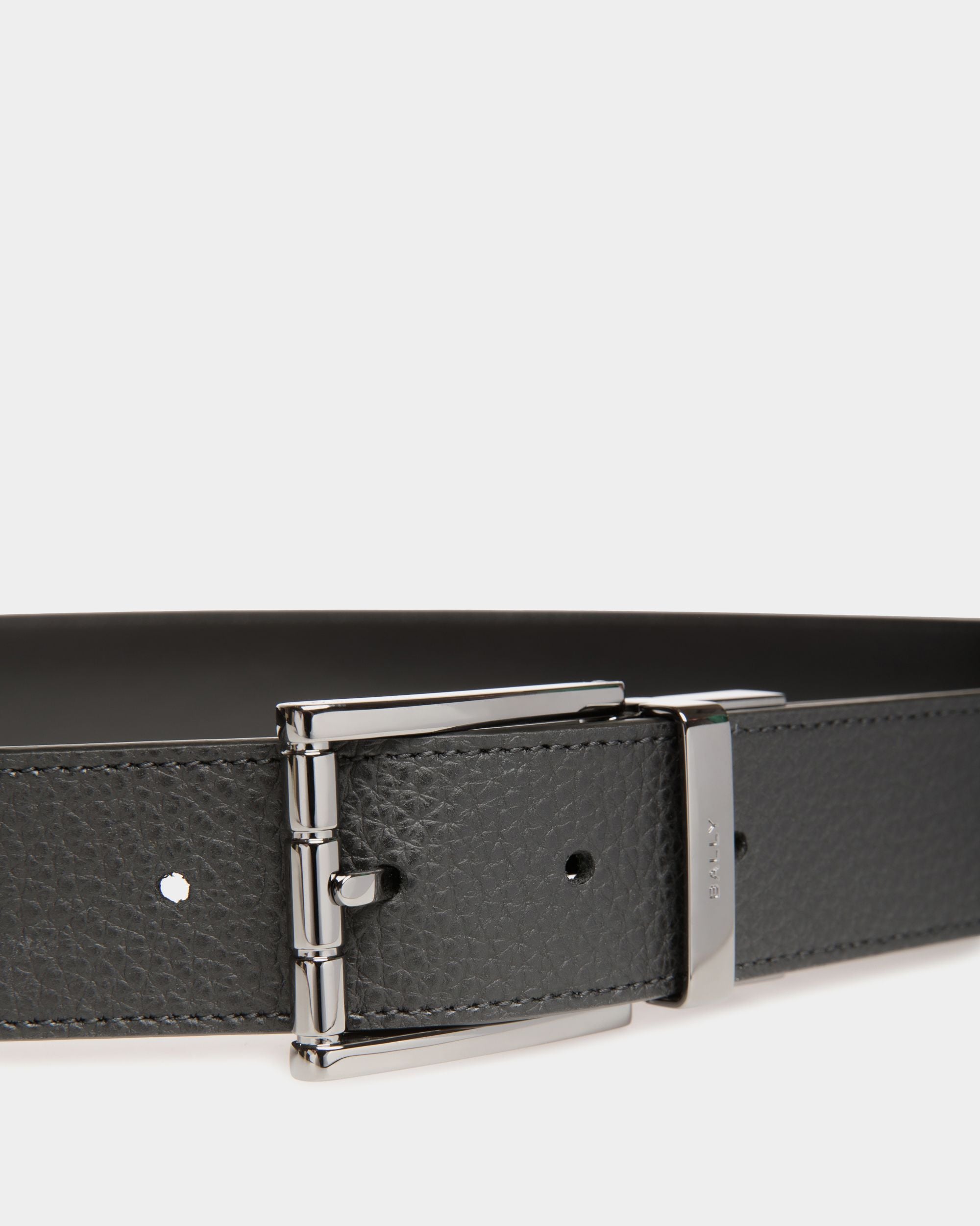 Cinturón Reversible Y Ajustable Astory 35 Mm De Piel Negra - Hombre - Bally - 04