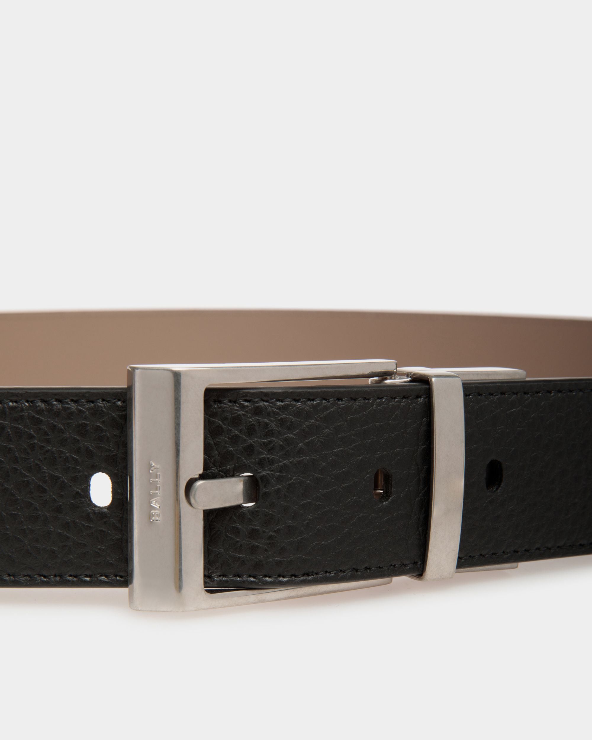 Cinturón Reversible Y Ajustable Shiffie 35 Mm De Piel Color Negro Y Beige - Hombre - Bally - 03