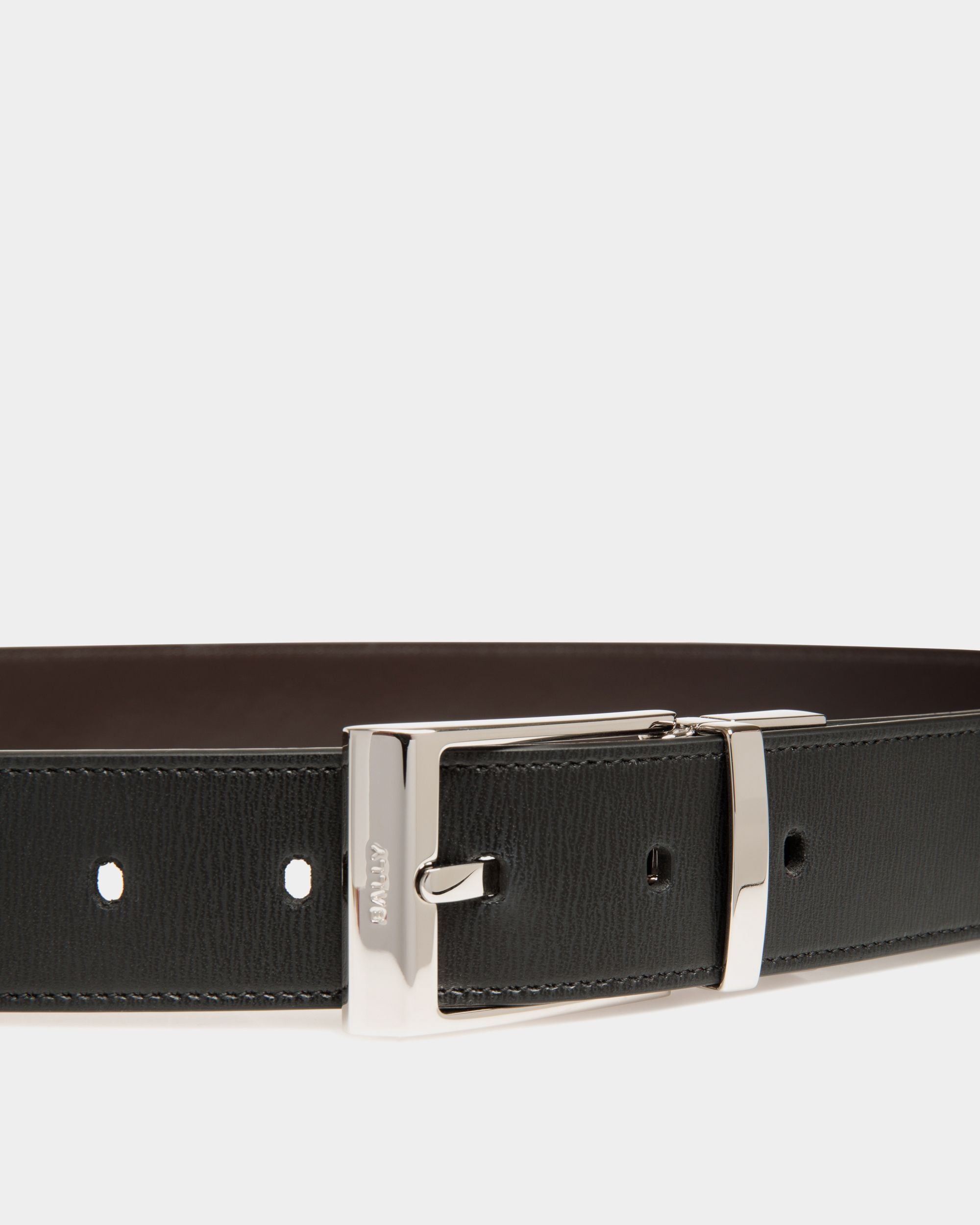 Cinturón Reversible Y Ajustable Shiffie 35 Mm De Piel Negra Y Marrón - Hombre - Bally - 03