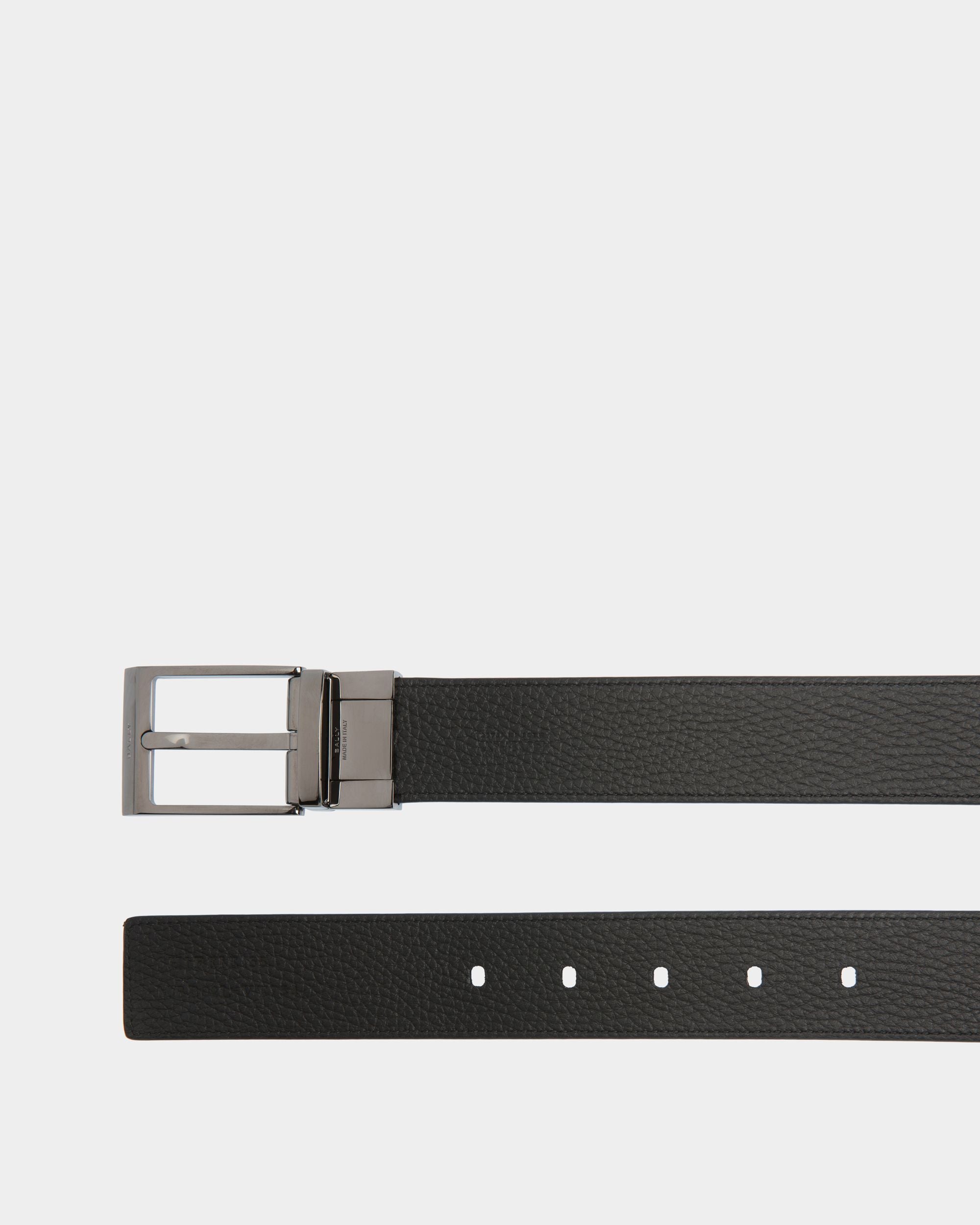 Shiffie 35mm Reversible And Adjustable Belt in Brown And Black Leather - Men's - Bally - 03