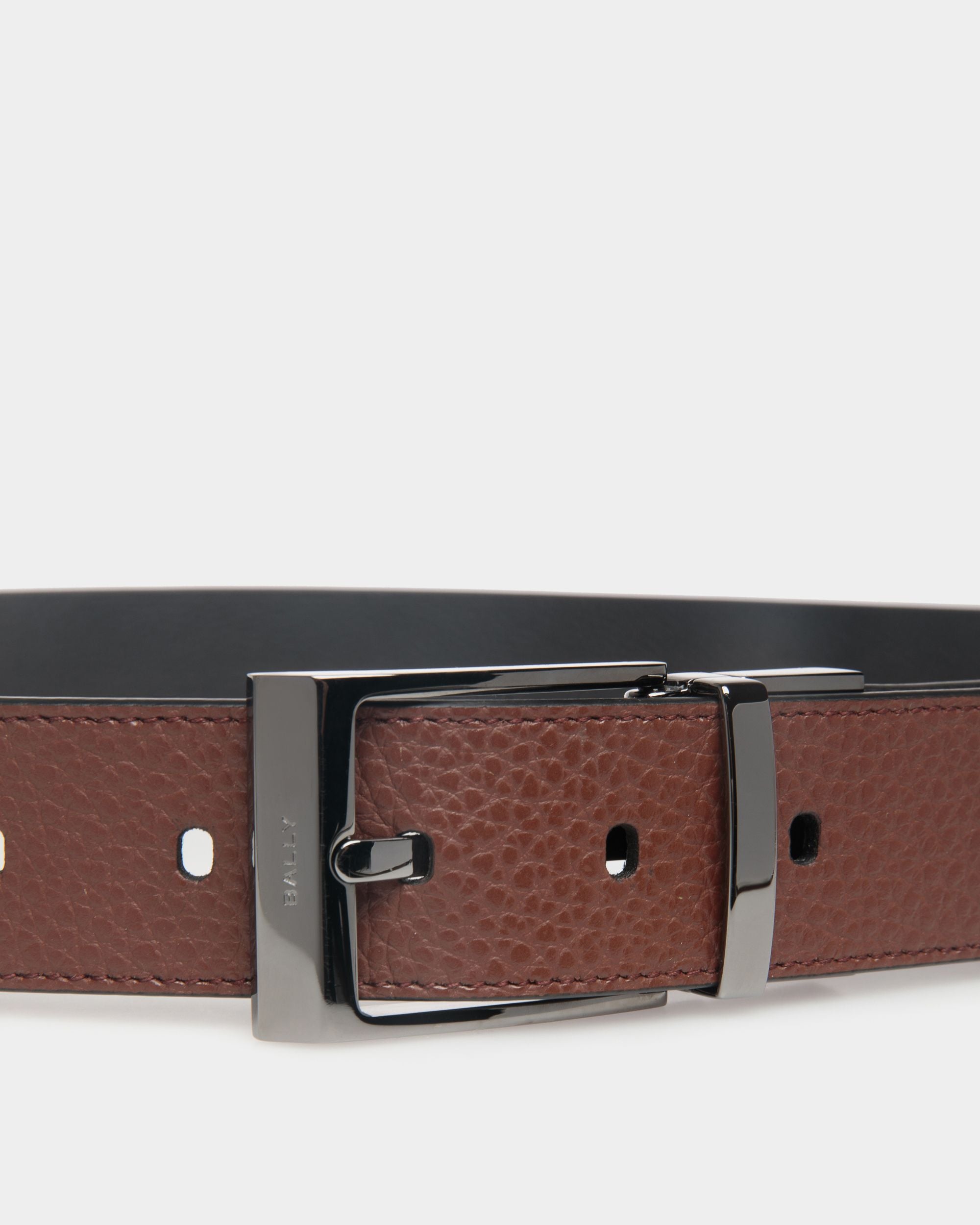 Shiffie 35mm Reversible And Adjustable Belt in Brown And Black Leather - Men's - Bally - 04