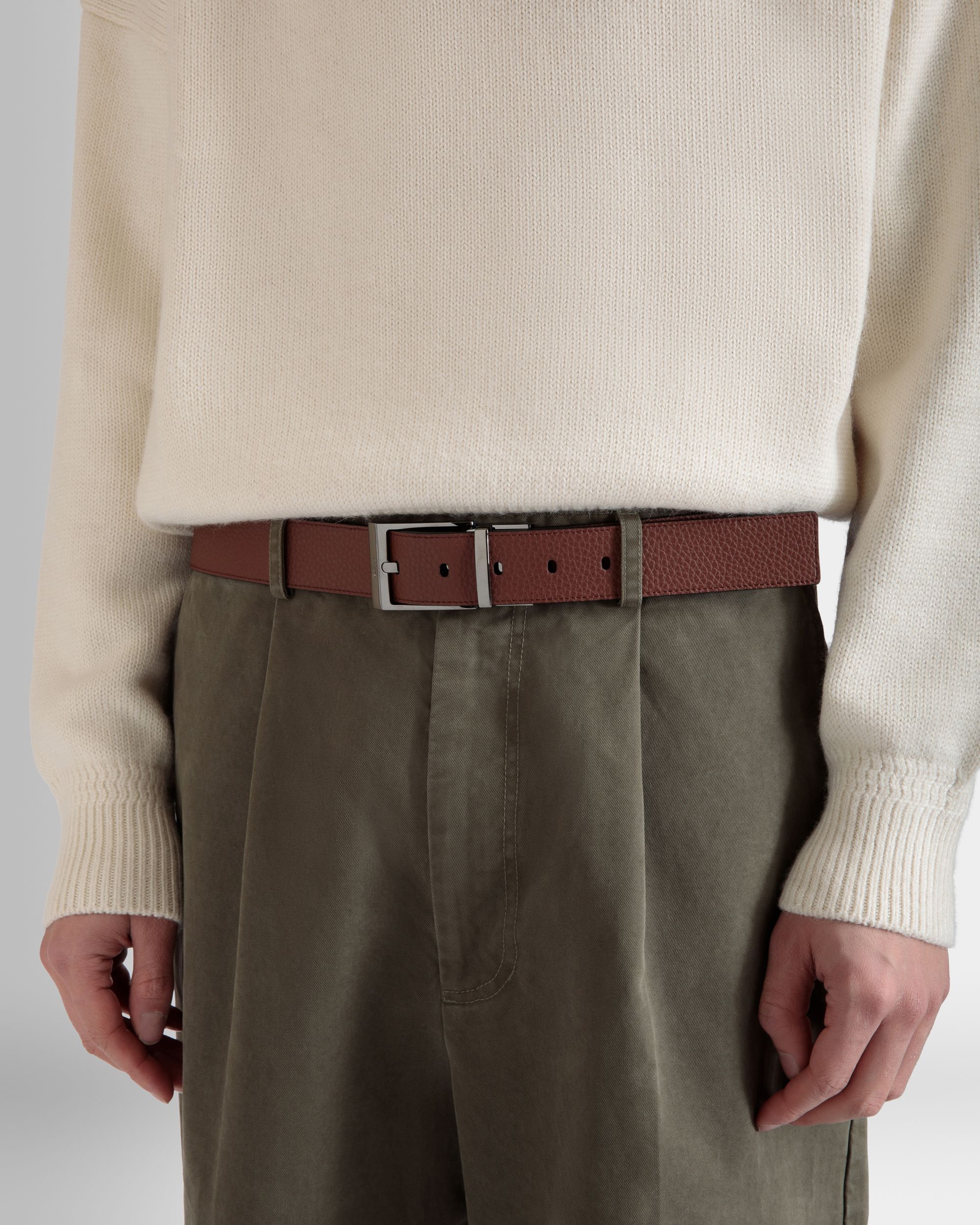 Shiffie 35mm Reversible And Adjustable Belt in Brown And Black Leather - Men's - Bally - 05