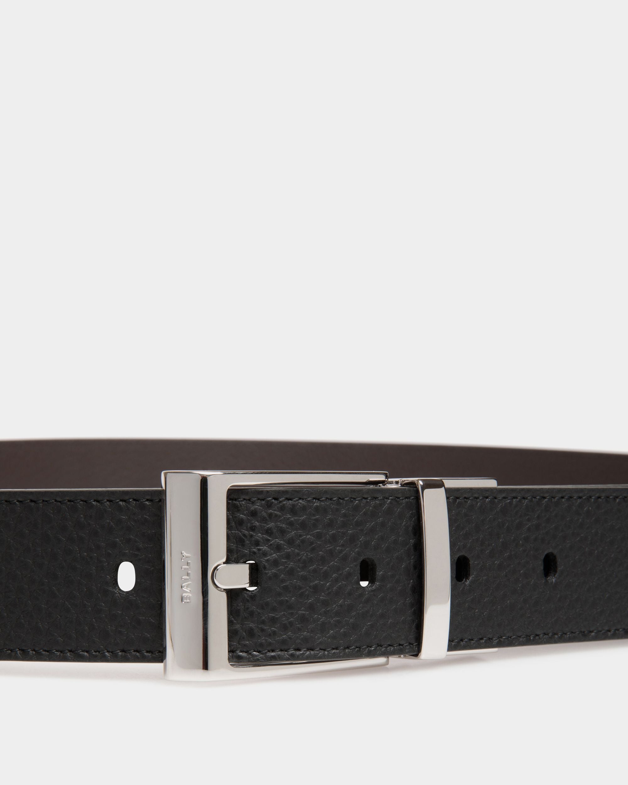 Cinturón Reversible Y Ajustable Shiffie 35 Mm De Piel Negra Y Marrón - Hombre - Bally - 03
