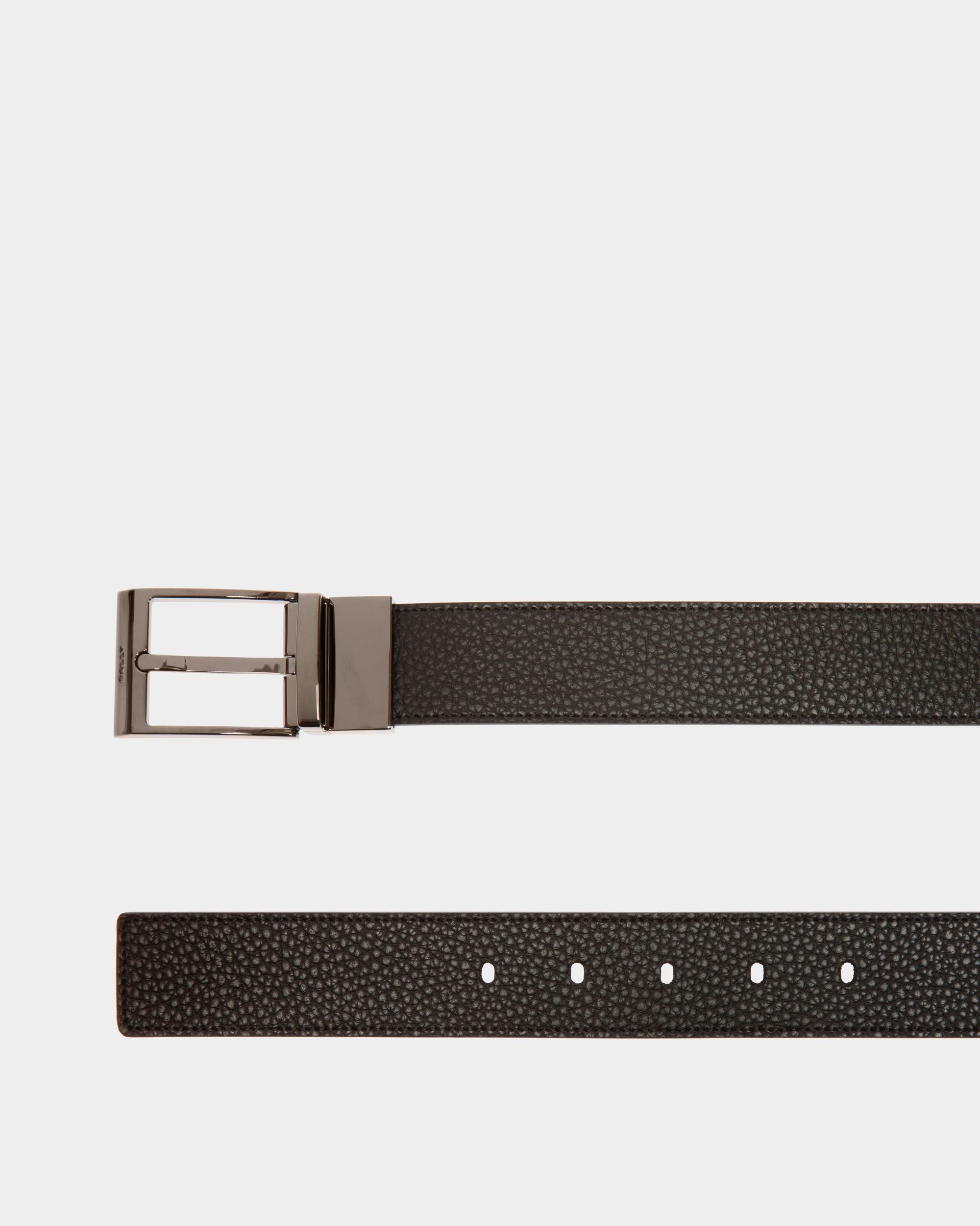 Cinturón Reversible Y Ajustable Shiffie 35 Mm De Piel Negra Y Ébano - Hombre - Bally - 02