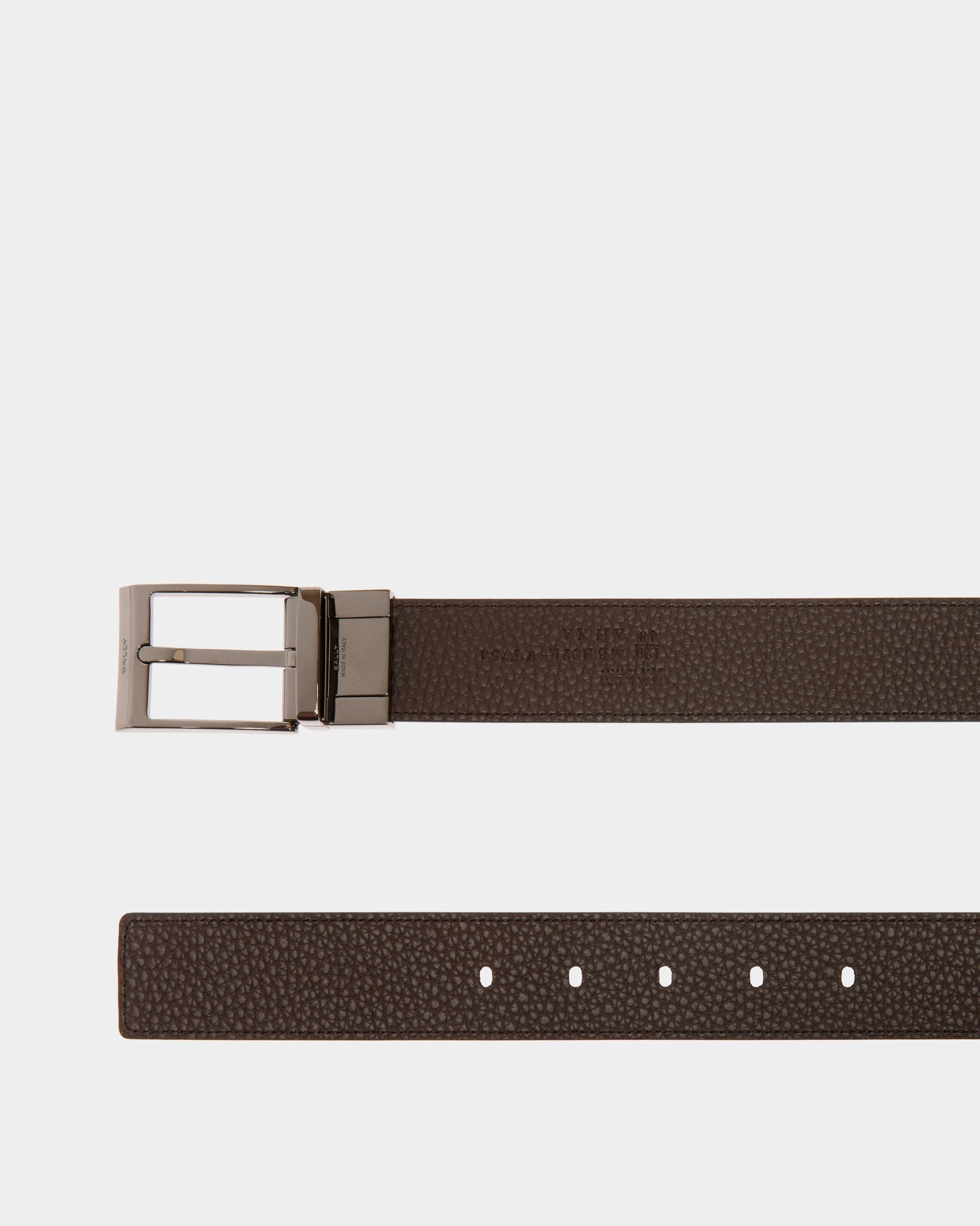 Cinturón Reversible Y Ajustable Shiffie 35 Mm De Piel Negra Y Ébano - Hombre - Bally - 03