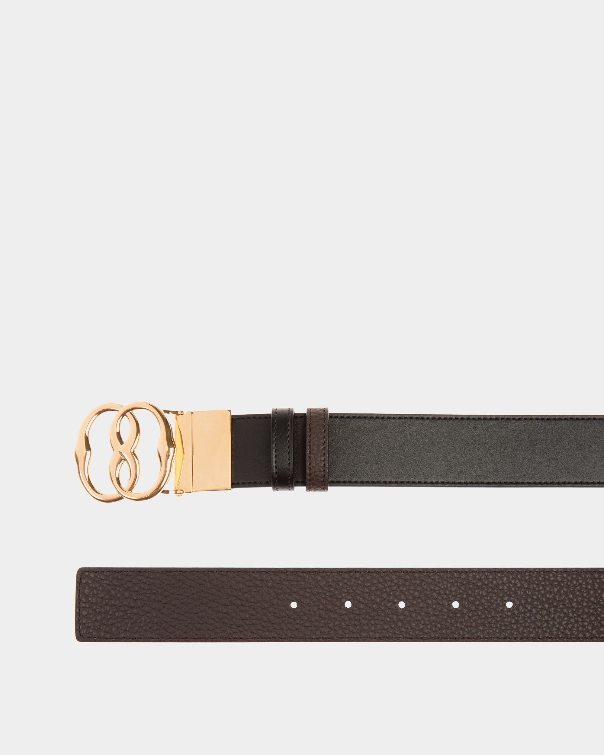 Bally Iconic Buckle Adjustable-Reversible Belt In Black Leather - Men's - Bally - 03