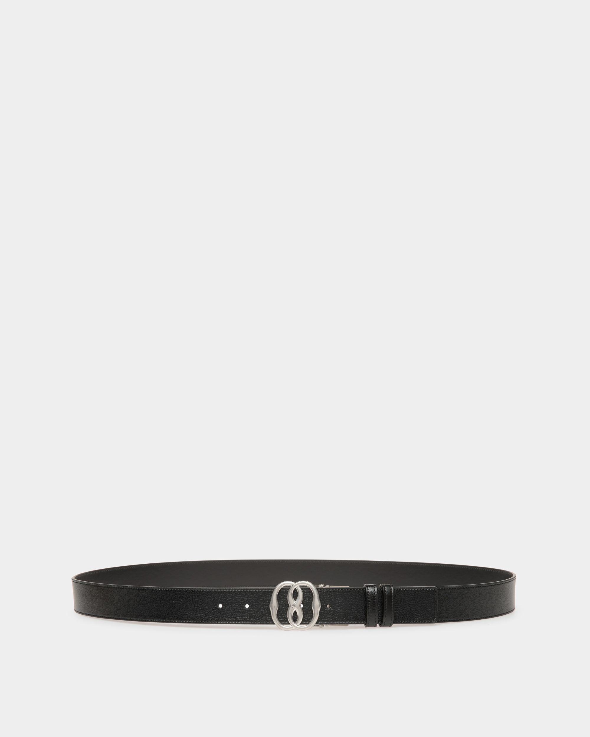 Cinturón Reversible Y Ajustable Emblem 35 Mm De Piel En Negro - Hombre - Bally - 01