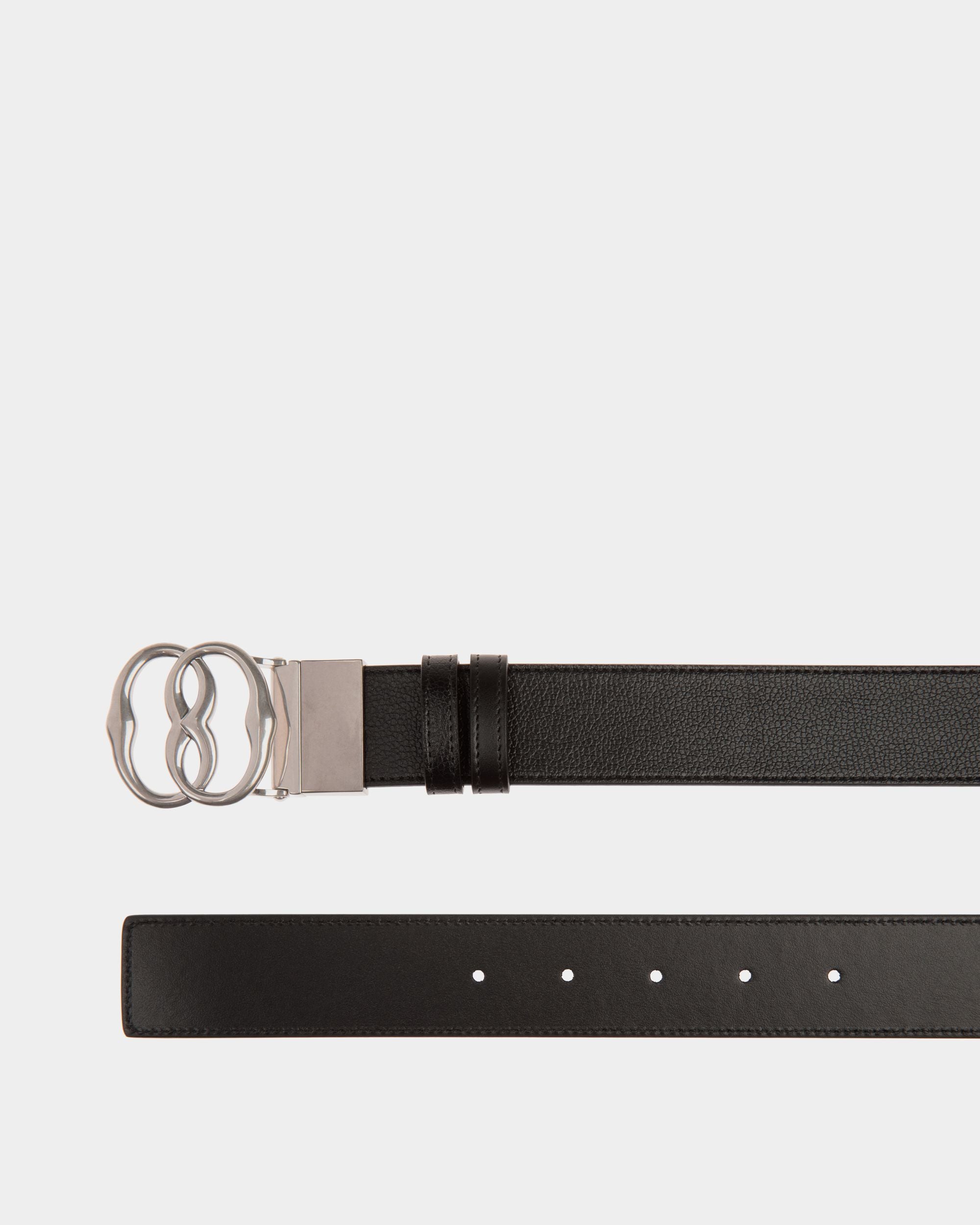 Cinturón Reversible Y Ajustable Emblem 35 Mm De Piel En Negro - Hombre - Bally - 02