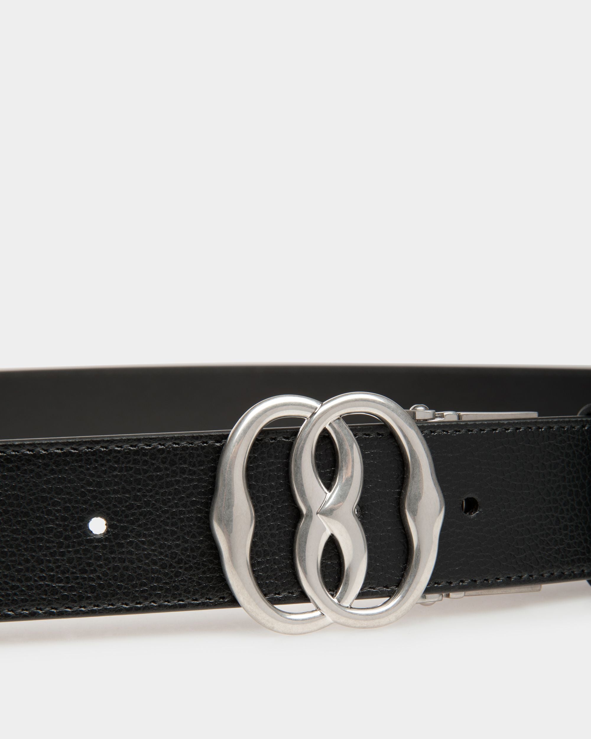 Cinturón Reversible Y Ajustable Emblem 35 Mm De Piel En Negro - Hombre - Bally - 03