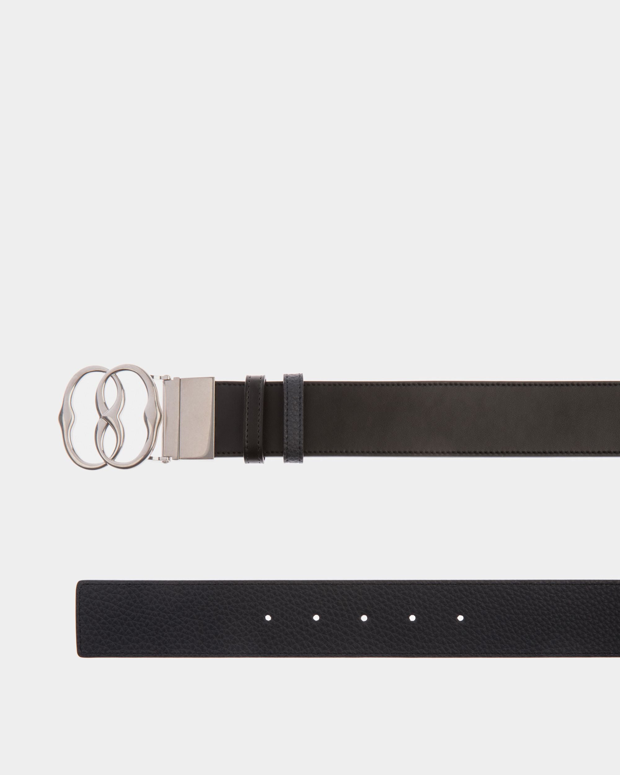 Bally Iconic Buckle Adjustable-Reversible Belt In Black Leather - Men's - Bally - 02
