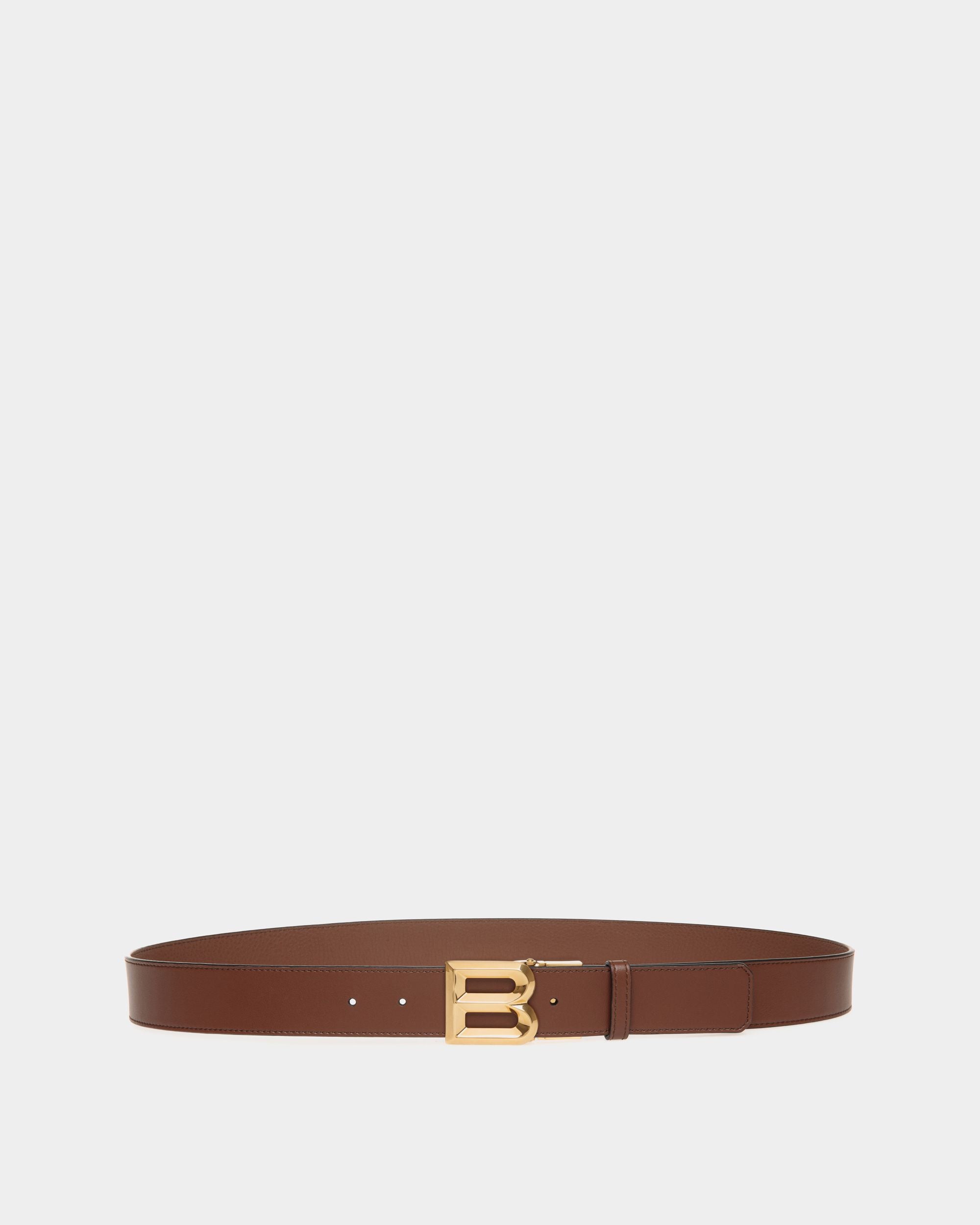 Bally Iconic Buckle Adjustable-Reversible Belt In Brown Leather - Men's - Bally - 01