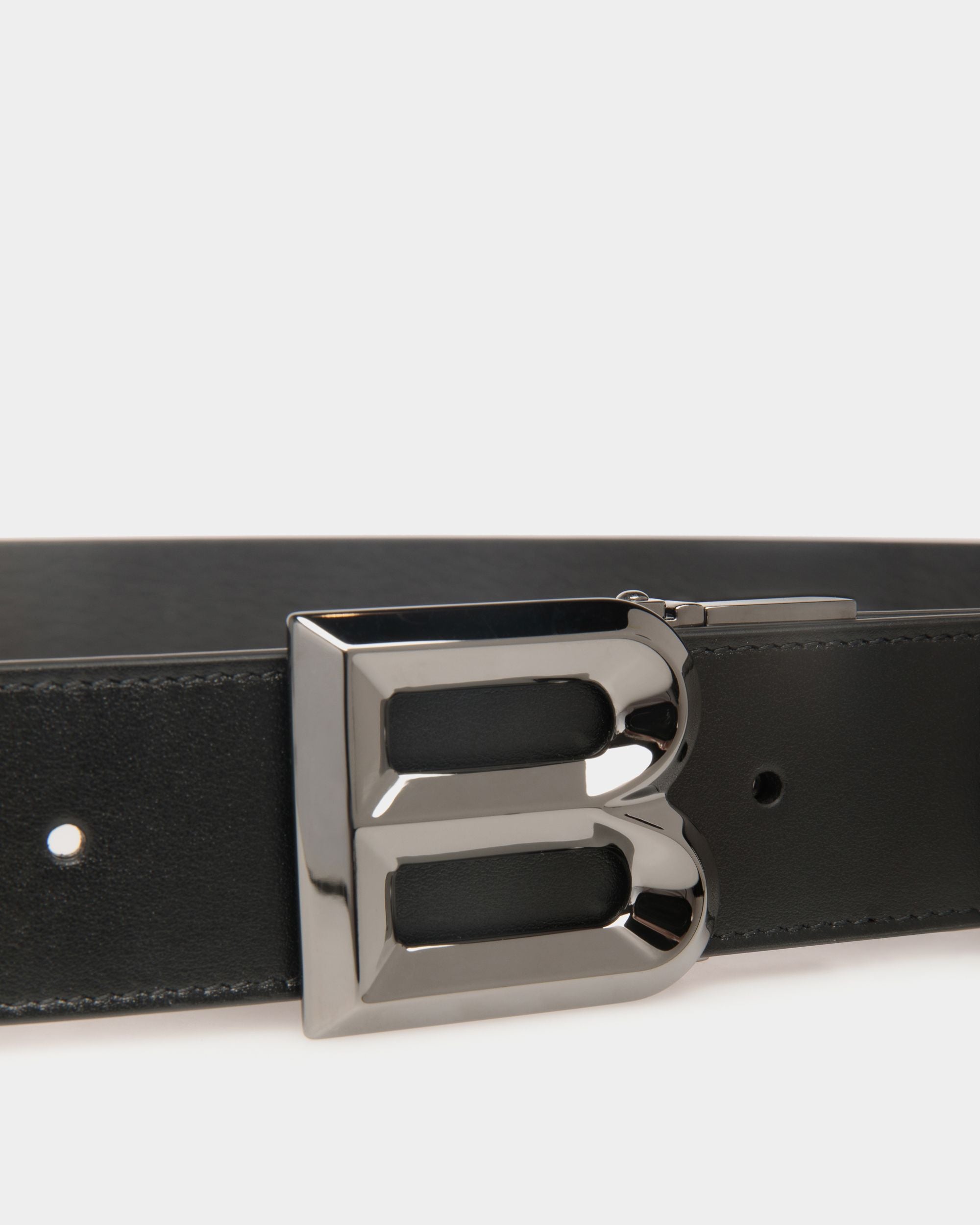 B Bold 35mm Reversible And Adjustable Belt In Black Leather - Men's - Bally - 03