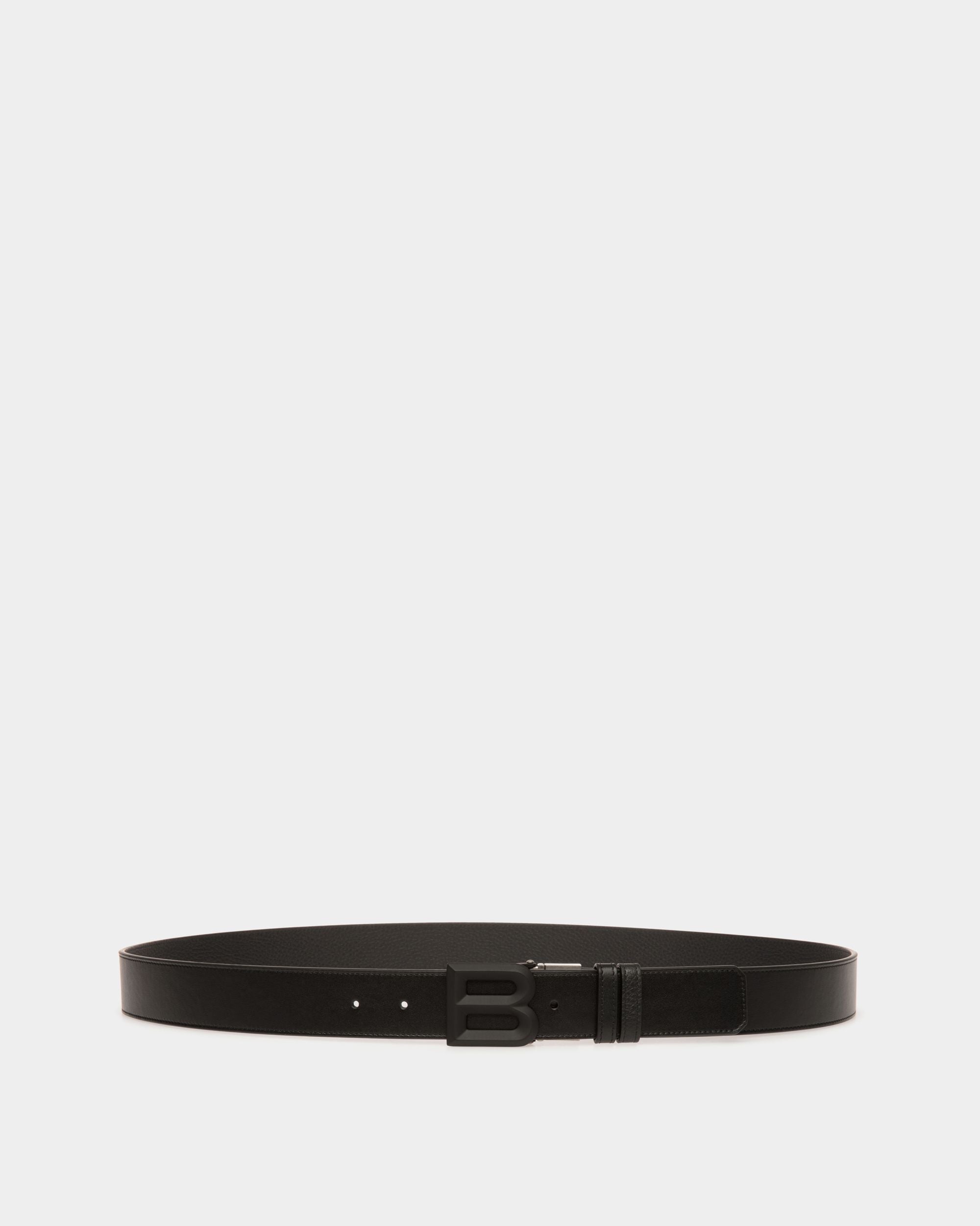 B Bold 35mm Reversible And Adjustable Belt In Black Leather - Hombre - Bally - 01