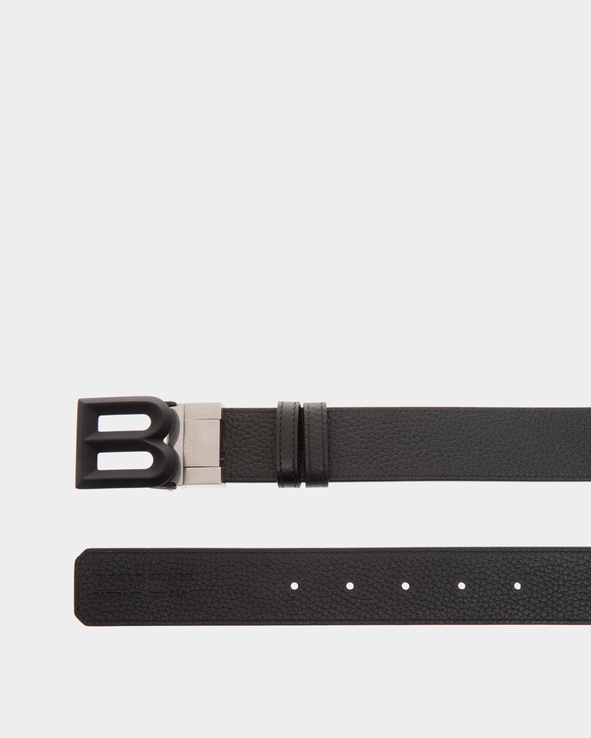B Bold 35mm Reversible And Adjustable Belt In Black Leather