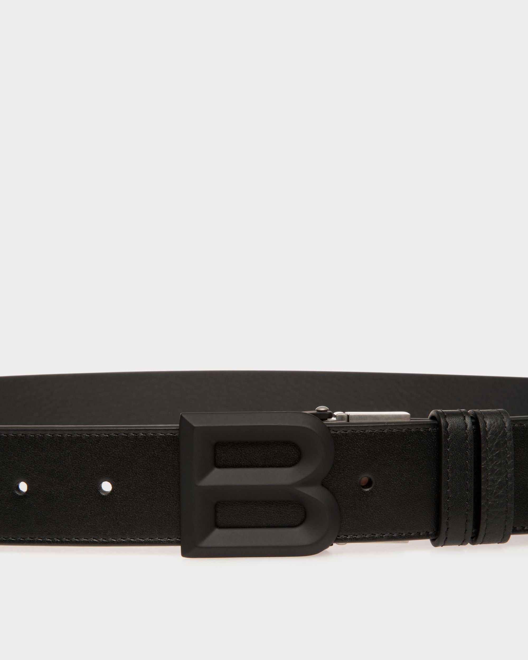 B Bold 35mm Reversible And Adjustable Belt In Black Leather - Hombre - Bally - 03