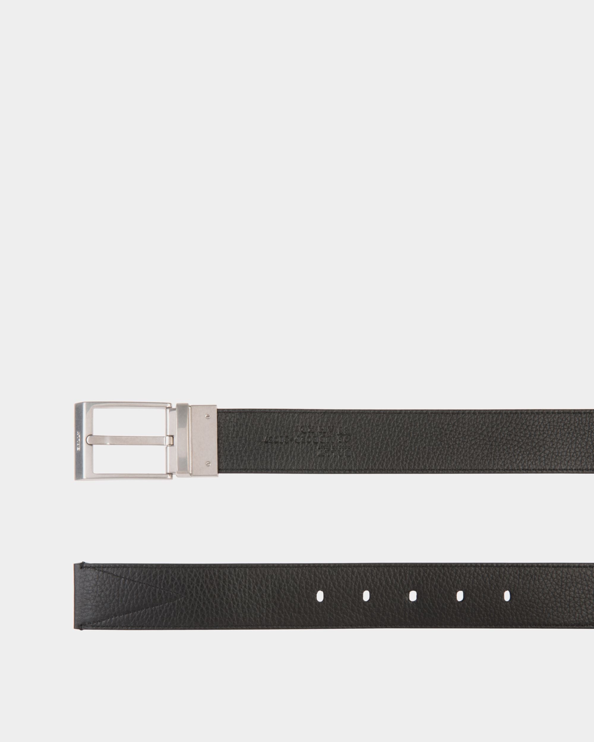 Shiffie 35mm Reversible Belt in Black and White Fabric And Leather - Hombre - Bally - 02