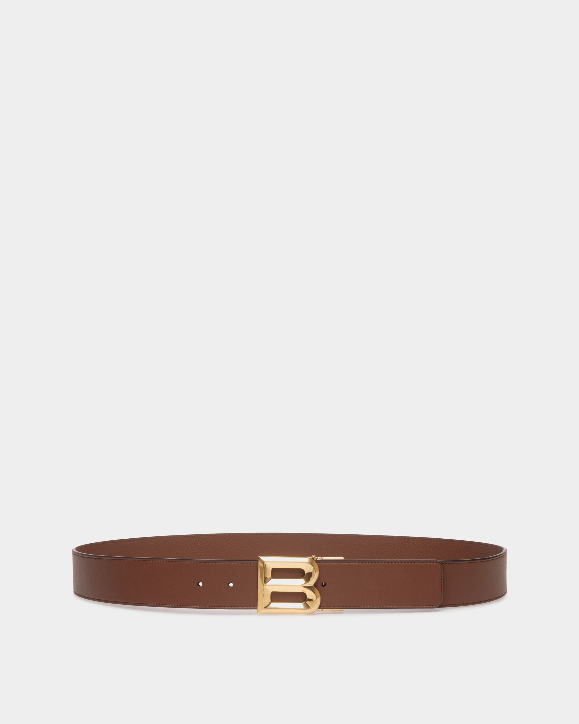 Bally Iconic Buckle Adjustable-Reversible Belt In Brown Leather - Men's - Bally - 01