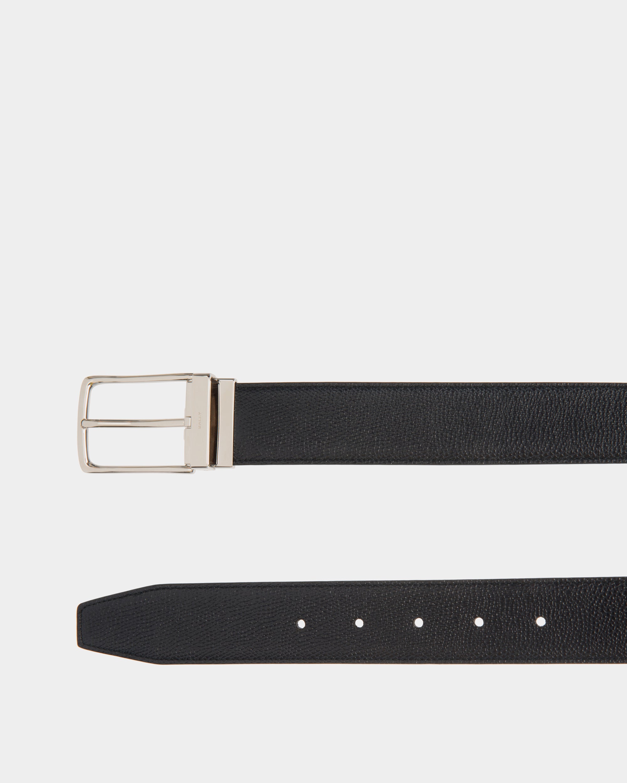 Cinturón Reversible Y Ajustable Ketter De 35 Mm De Piel Navy Blue - Hombre - Bally - 02