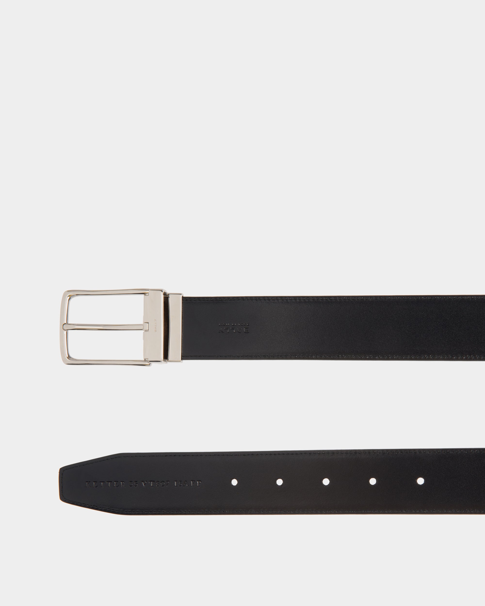 Cinturón Reversible Y Ajustable Ketter De 35 Mm De Piel Navy Blue - Hombre - Bally - 03