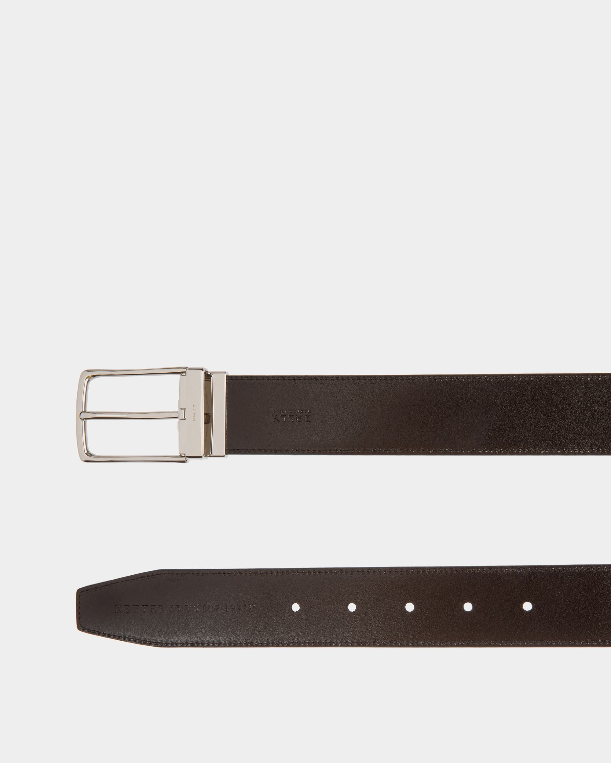 Cinturón Reversible Y Ajustable Ketter De 35 Mm En Piel Negra Y Marrón - Hombre - Bally - 02