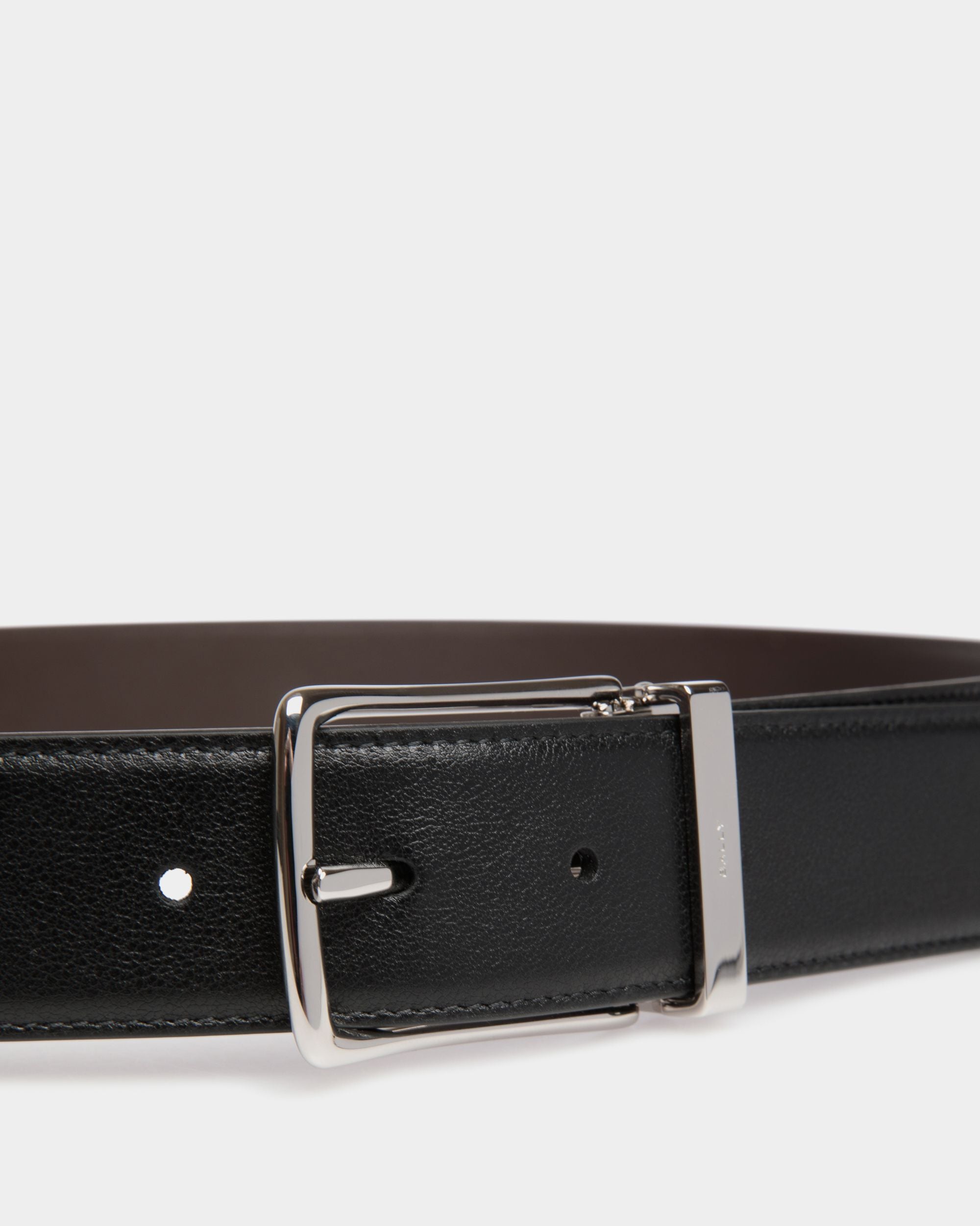 Ketter 35mm Reversible And Adjustable Belt in Black And Brown Leather - Hombre - Bally - 03