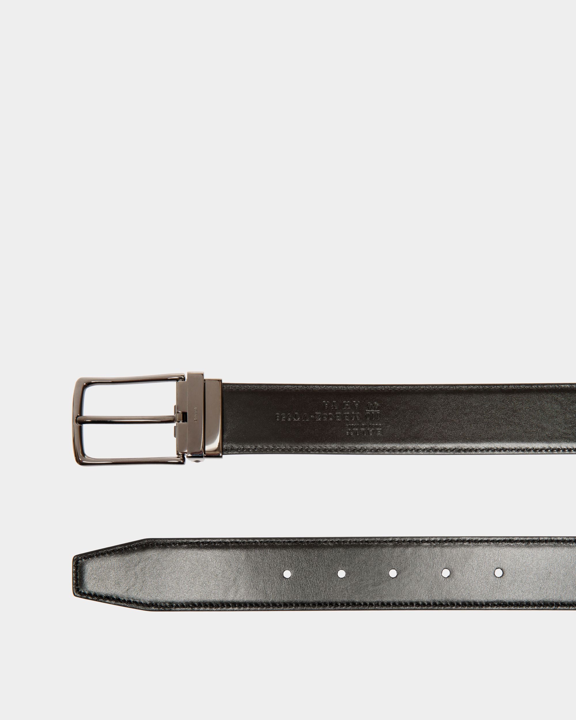 Cinturón Ketter De 35 Mm Ajustable Y Reversible De Piel Negra - Hombre - Bally - 02