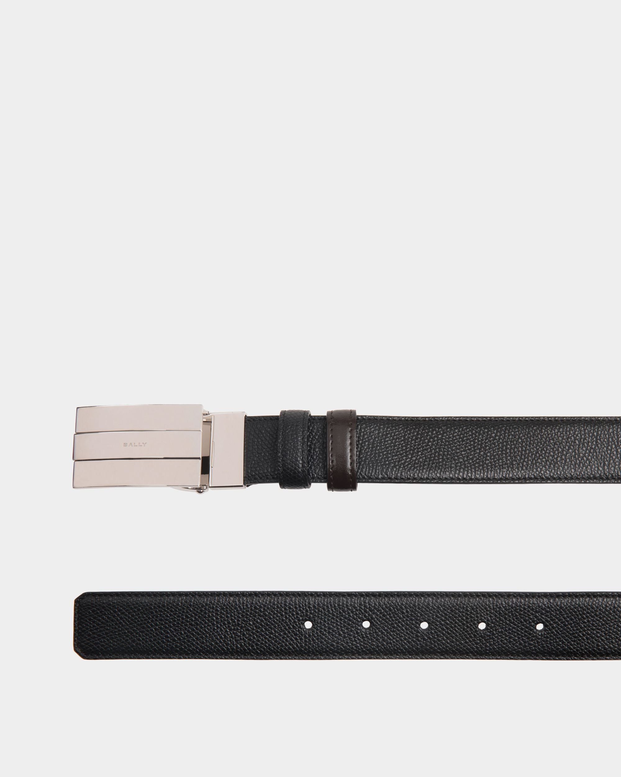 Ollam 30mm Reversible And Adjustable Belt in Black And Brown Leather - Hombre - Bally - 02