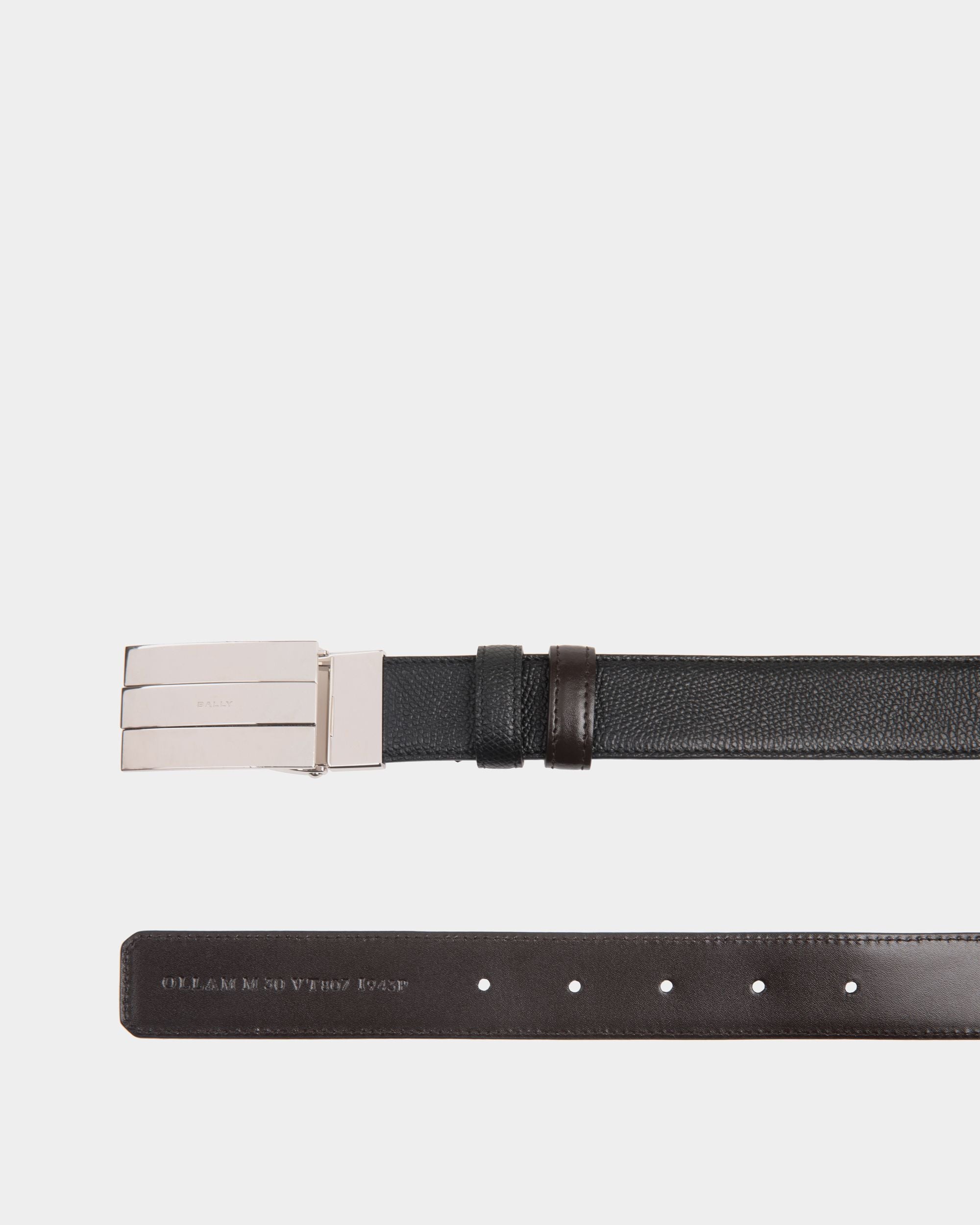 Ollam 30mm Reversible And Adjustable Belt in Black And Brown Leather - Hombre - Bally - 03