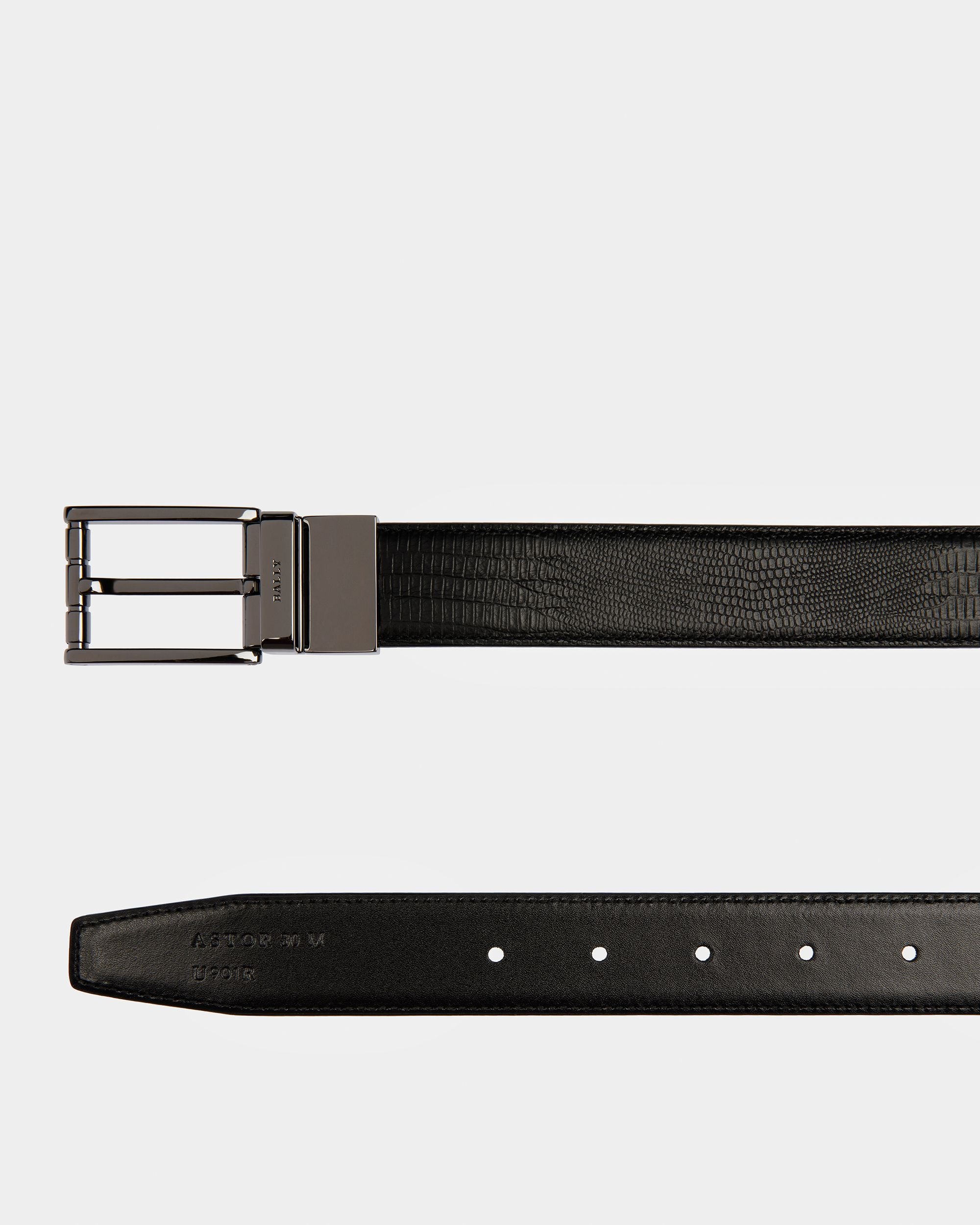 Astor Cinturón De Piel De 30 Mm En Negro - Hombre - Bally - 02
