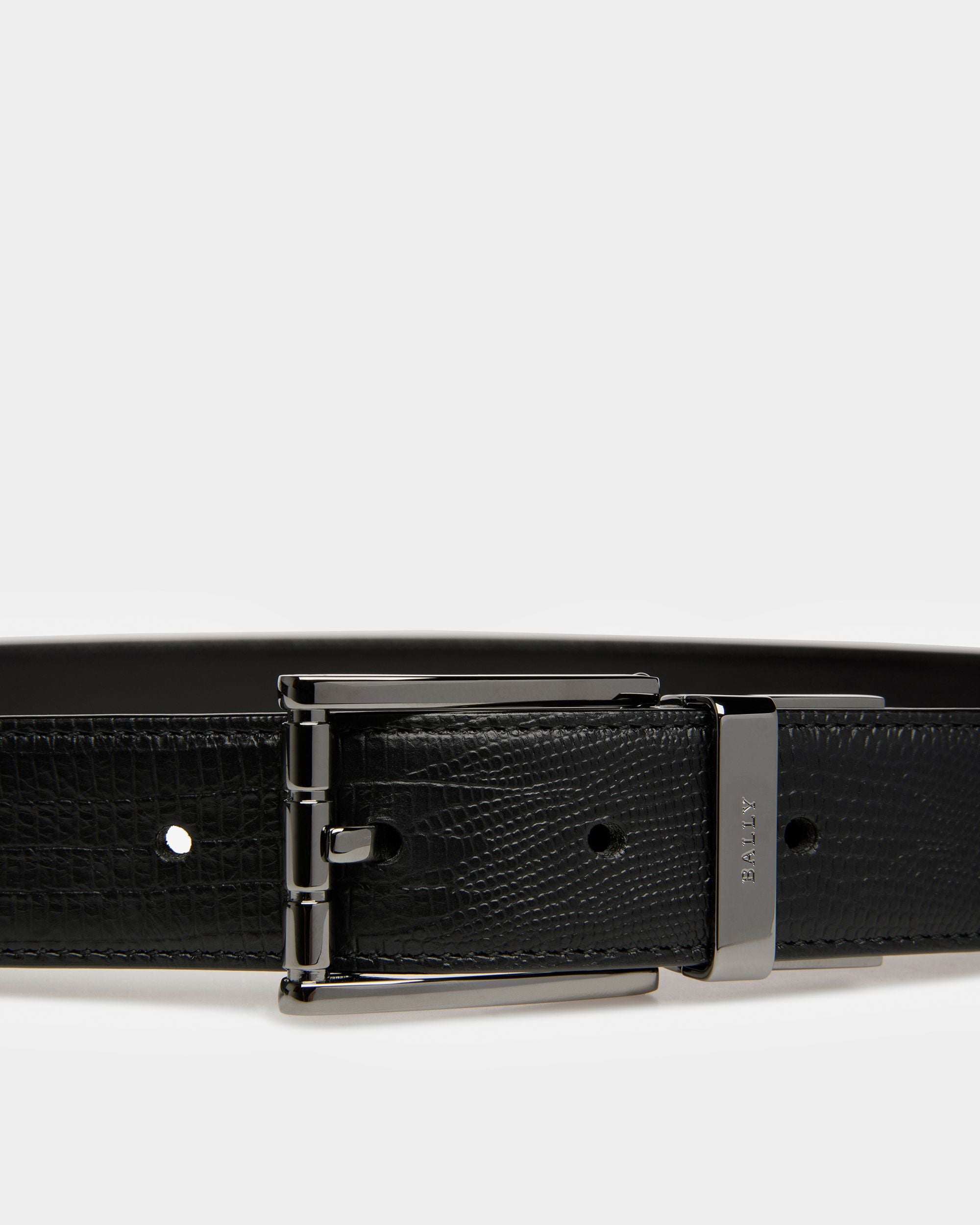 Astor Cinturón De Piel De 30 Mm En Negro - Hombre - Bally - 03