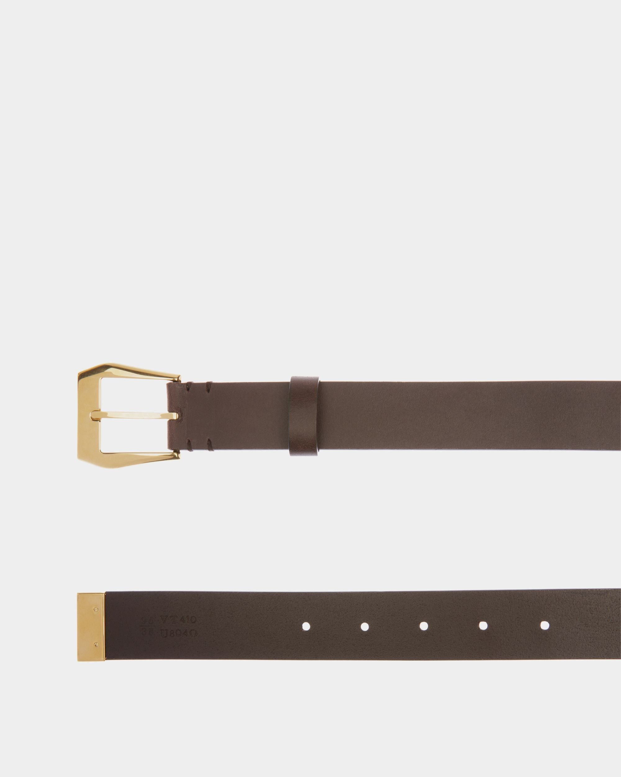 Laggan 30mm Fixed Belt In Brown Leather - Men's - Bally - 02