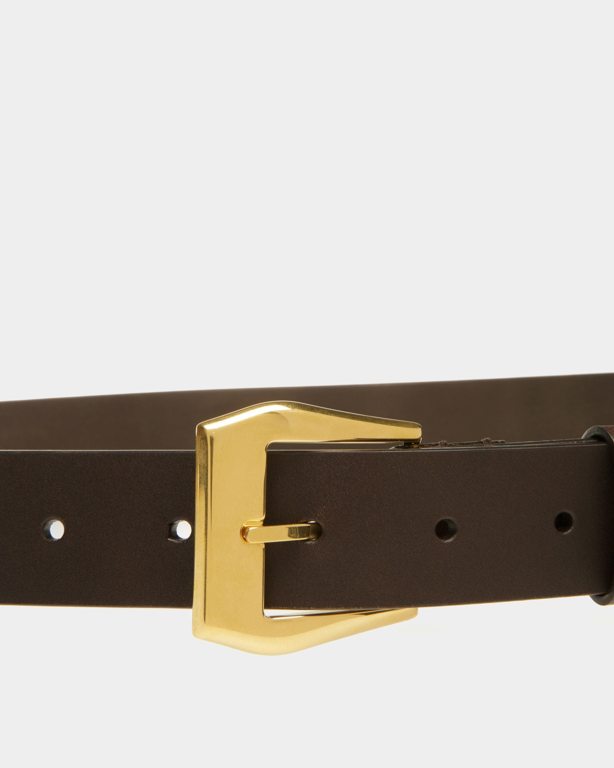 Laggan 30mm Fixed Belt In Brown Leather - Men's - Bally - 03