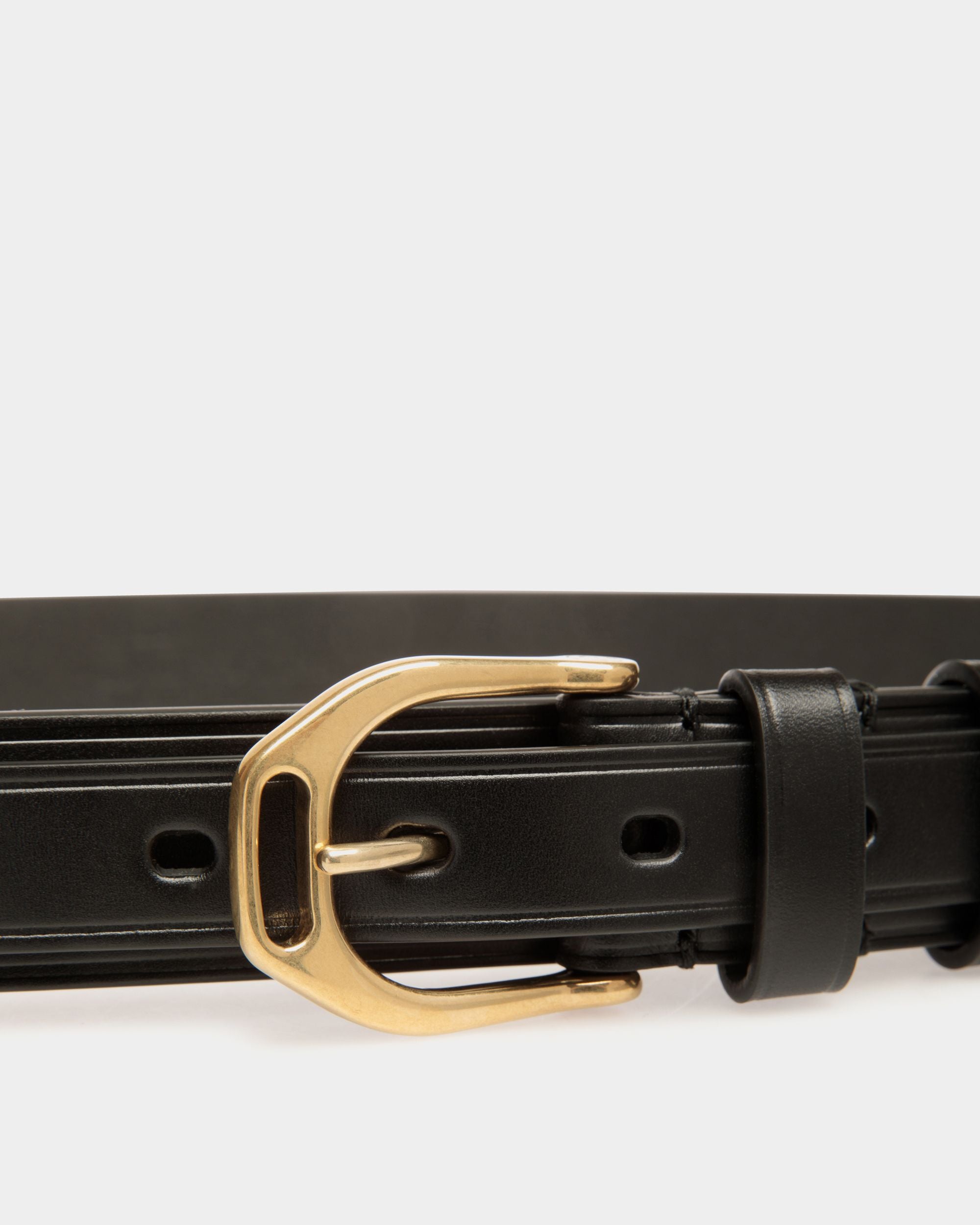 Cinturón Hans 30 Mm De Piel Negra - Hombre - Bally - 03