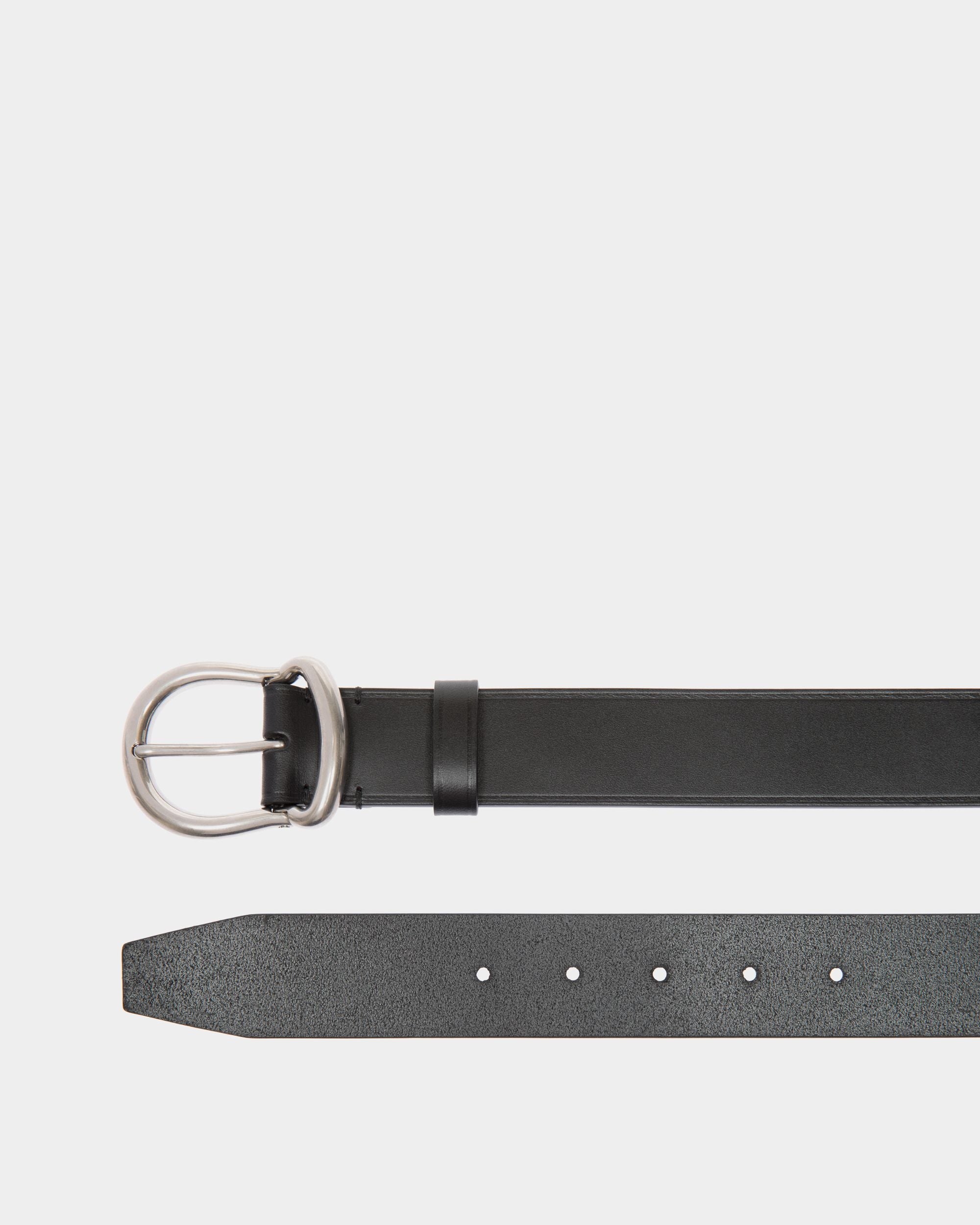 Belt In Black Leather - Men's - Bally - 02