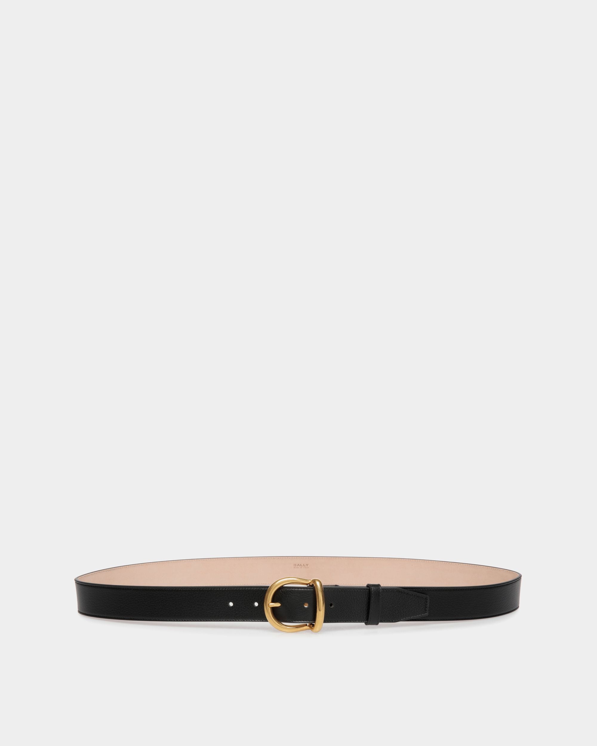 Belt In Black Leather - Men's - Bally - 01
