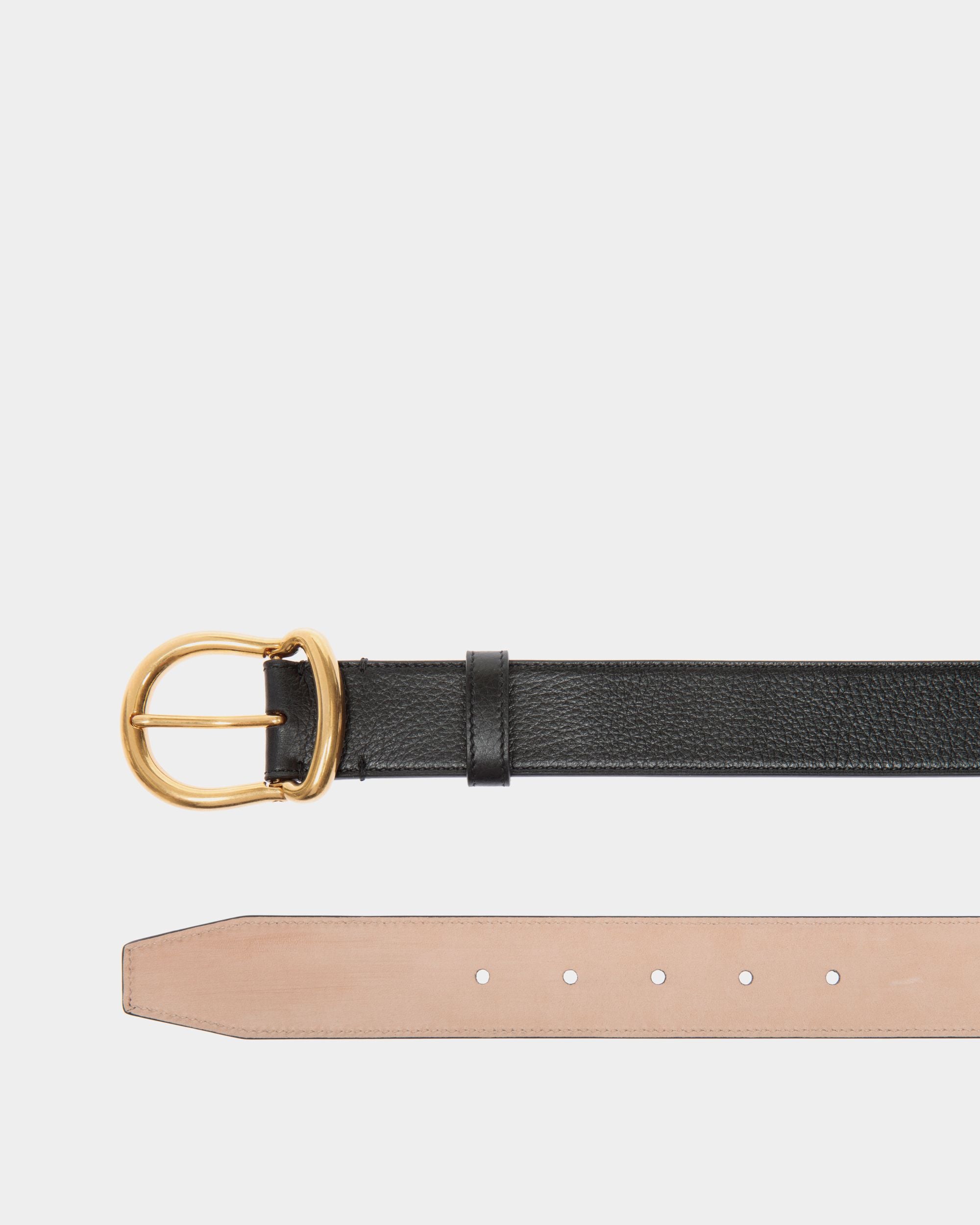 Belt In Black Leather - Men's - Bally - 02