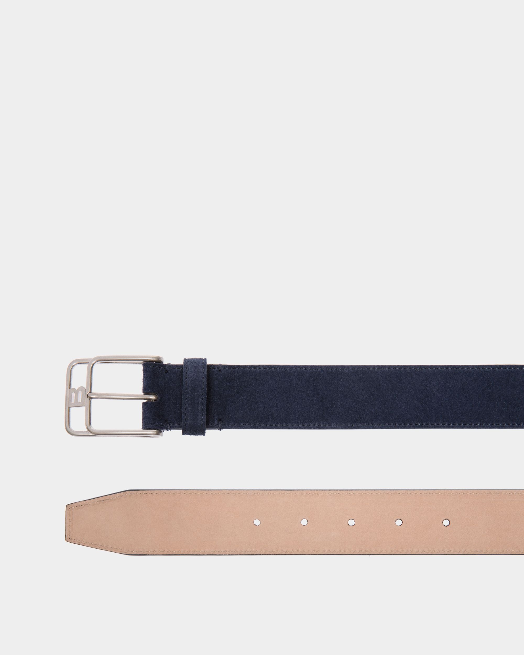 Belt In Blue Leather - Men's - Bally - 02