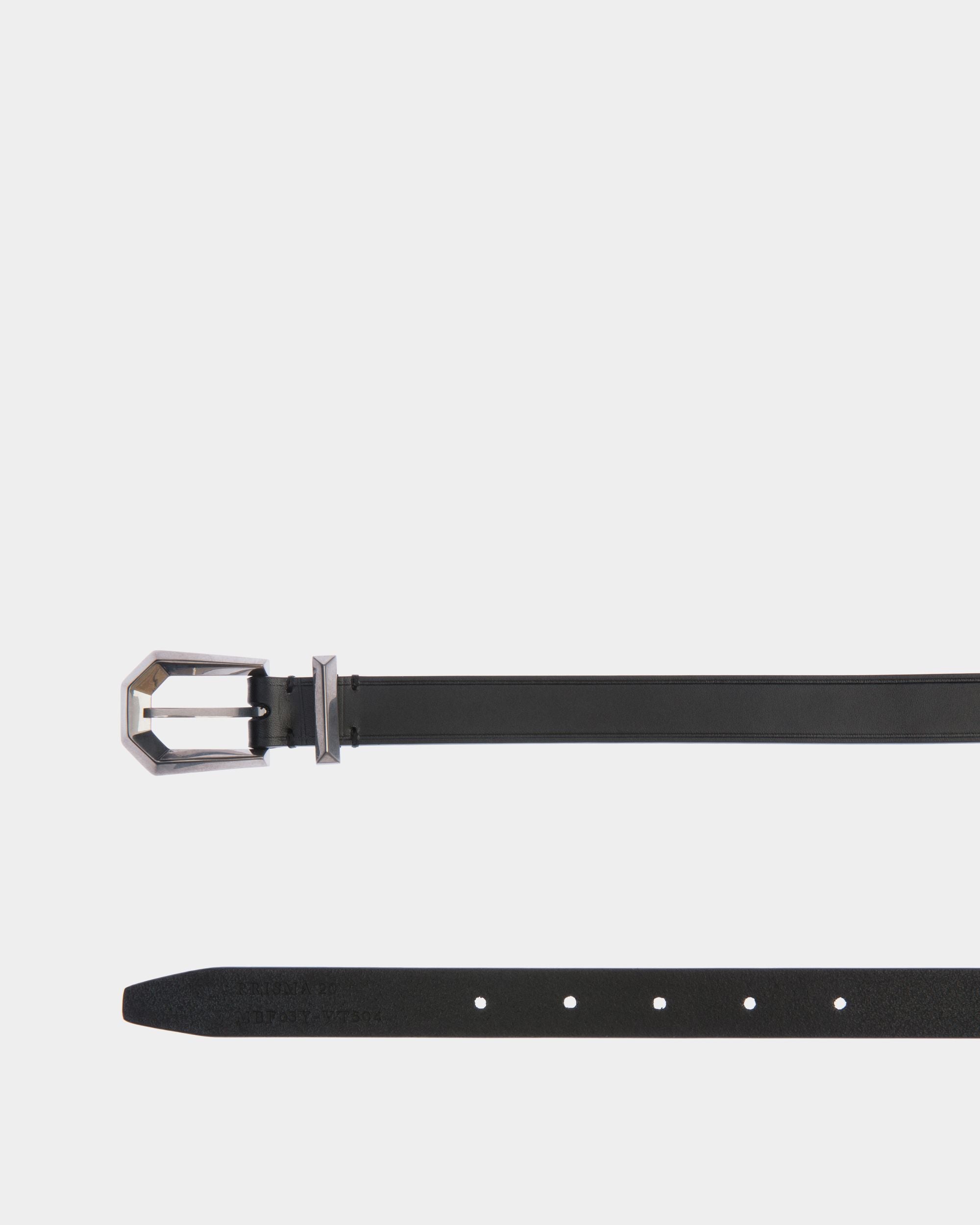 Cinturón Prisma De 20 Mm De Piel Negra - Hombre - Bally - 02