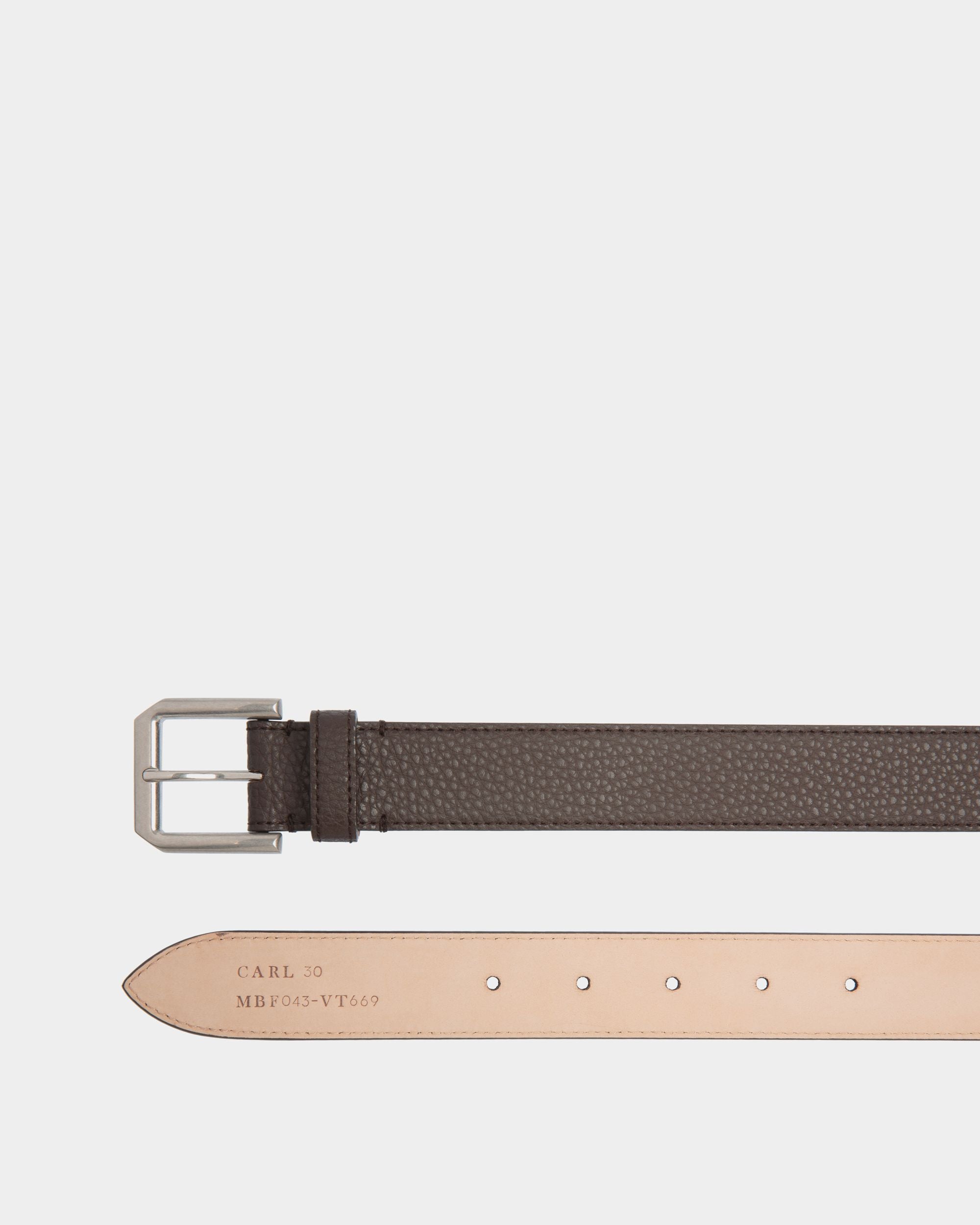 Carl 30mm Belt In Brown Leather - Men's - Bally - 02