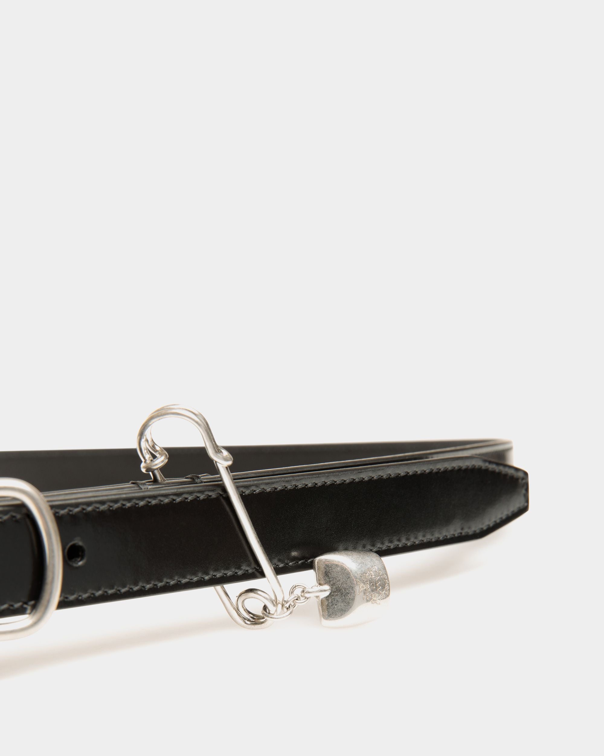 Cinturón Loto Pin De 20 Mm De Piel Negra - Hombre - Bally - 03